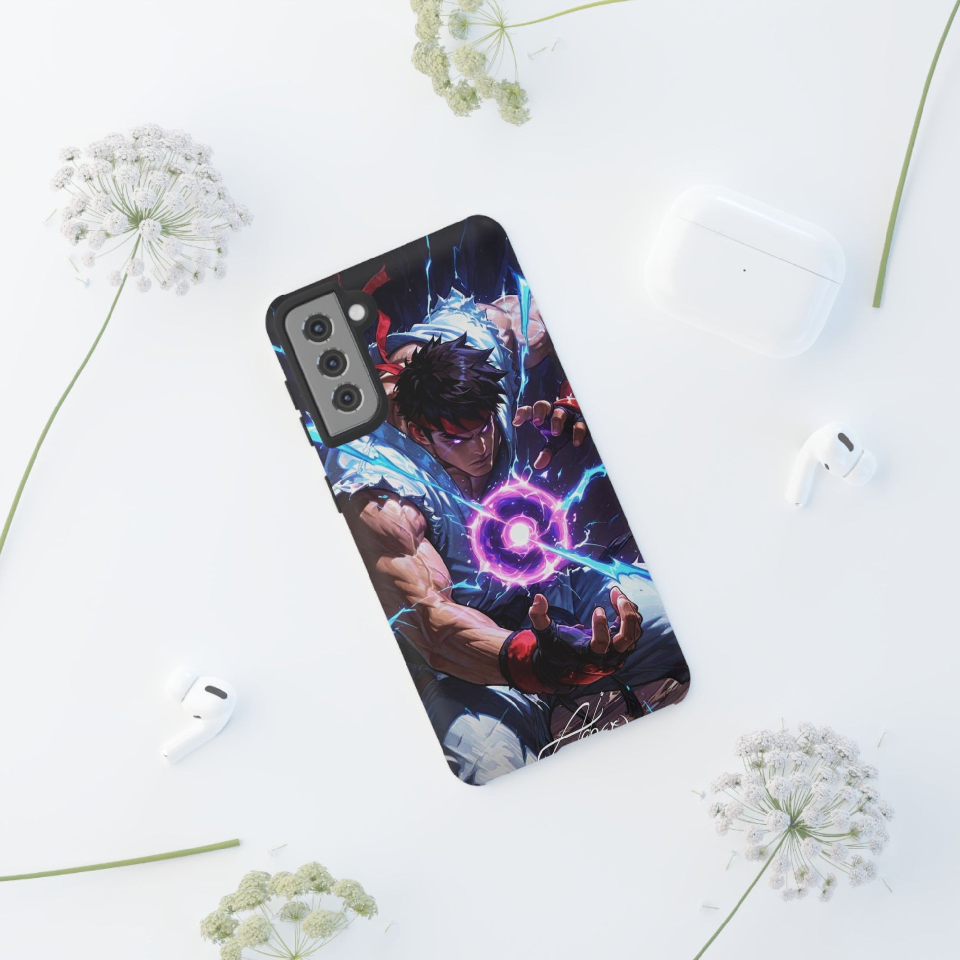 Street Fighter Ryu Gamer Art Tough Cases for iPhones, Samsung, and Pixel