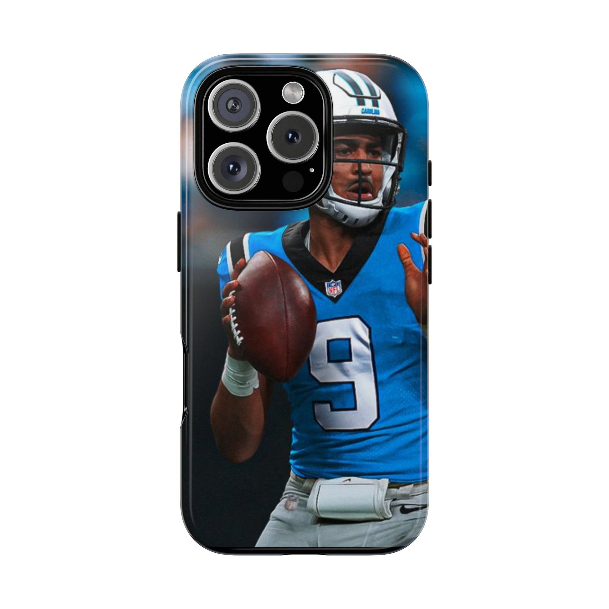 Carolina Panthers Bryce Young Football Tough Cases for iPhones, Samsung, and Pixel