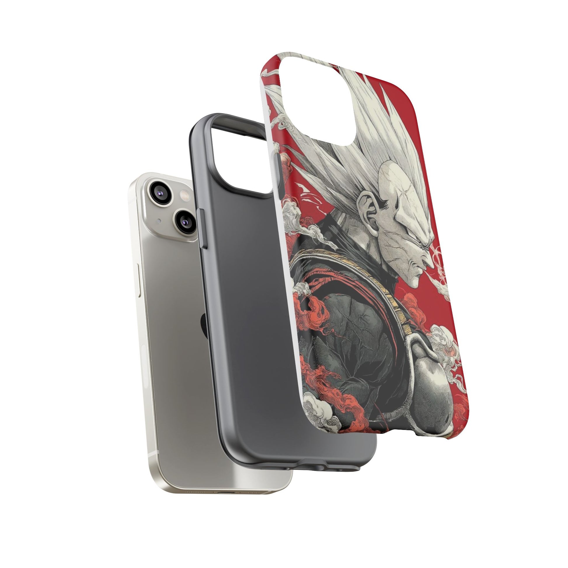 Dragon Ball Z Vegeta Anime Tough Cases for iPhones, Samsung, and Pixel