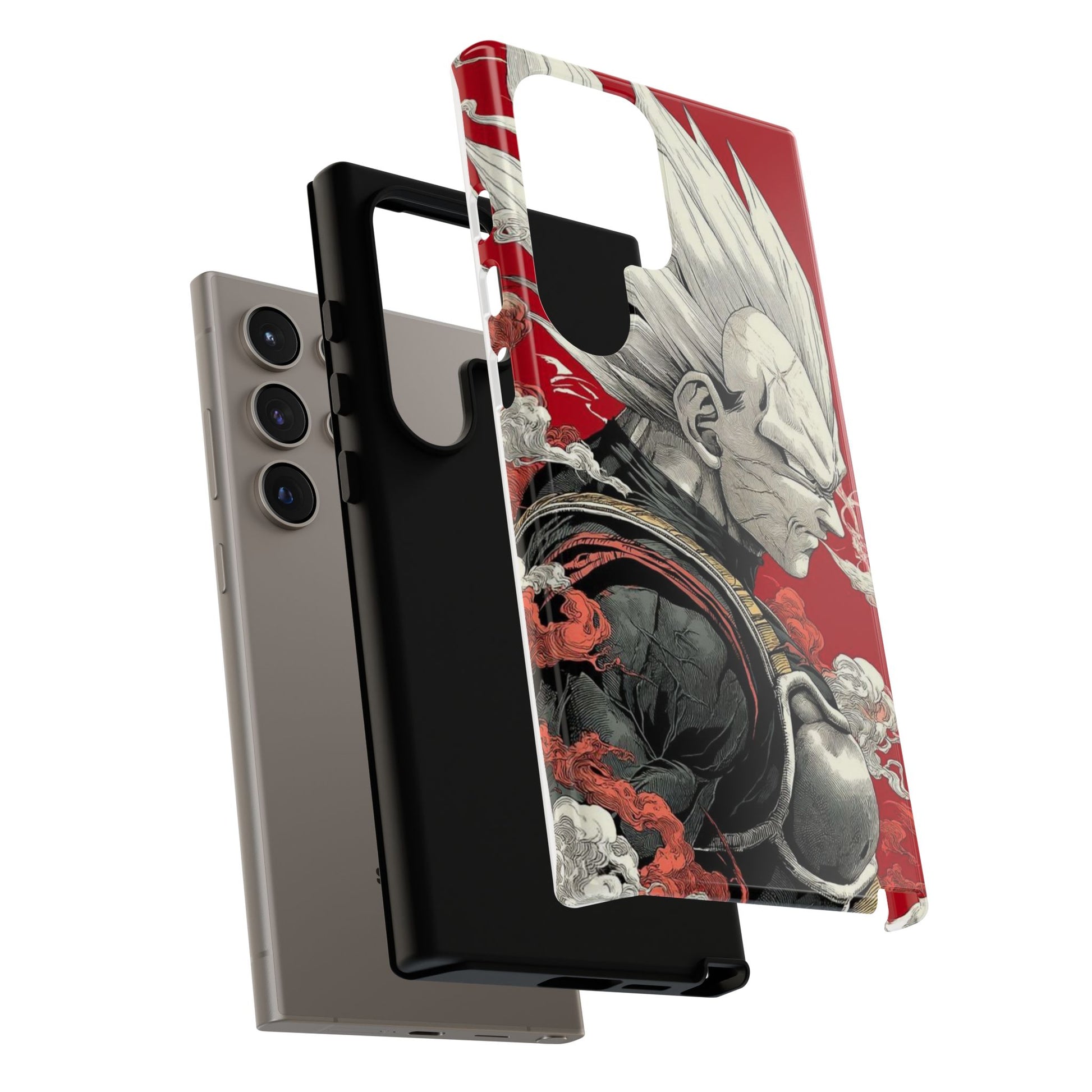 Dragon Ball Z Vegeta Anime Tough Cases for iPhones, Samsung, and Pixel