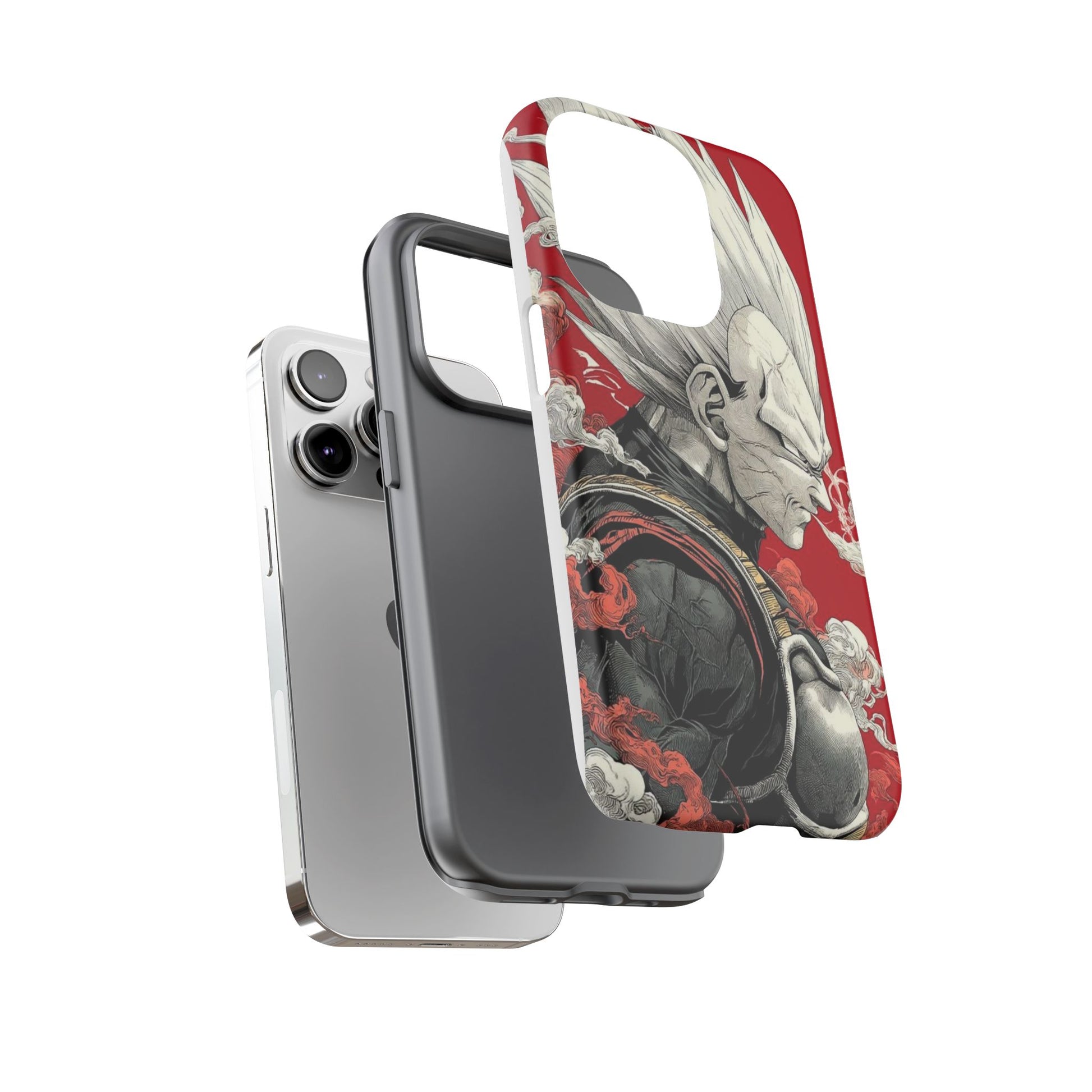 Dragon Ball Z Vegeta Anime Tough Cases for iPhones, Samsung, and Pixel