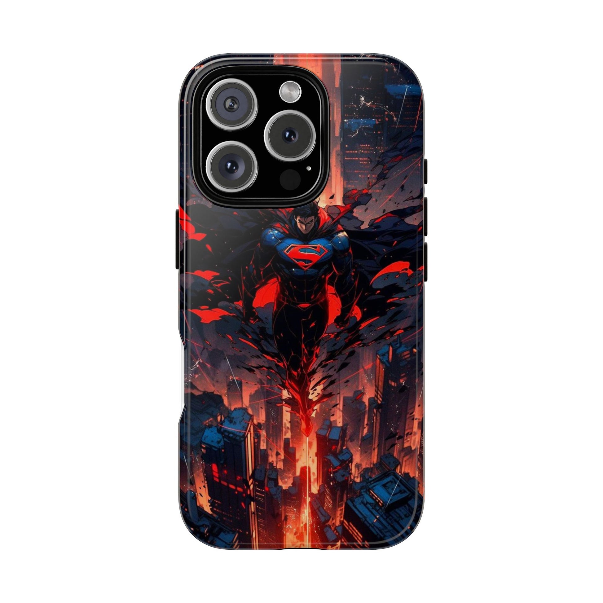 Anime Superman Tough Cases for iPhones, Samsung, and Pixel