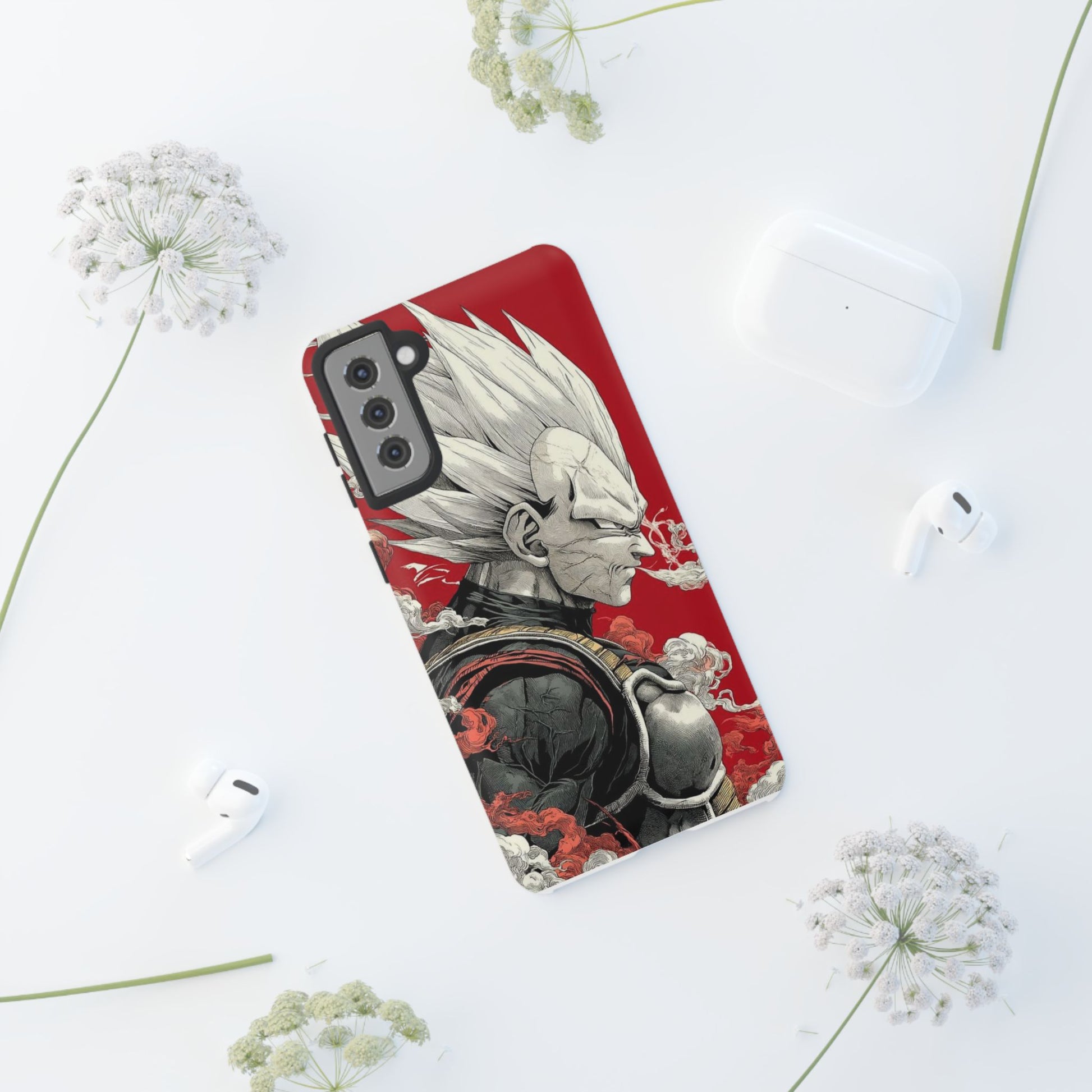 Dragon Ball Z Vegeta Anime Tough Cases for iPhones, Samsung, and Pixel
