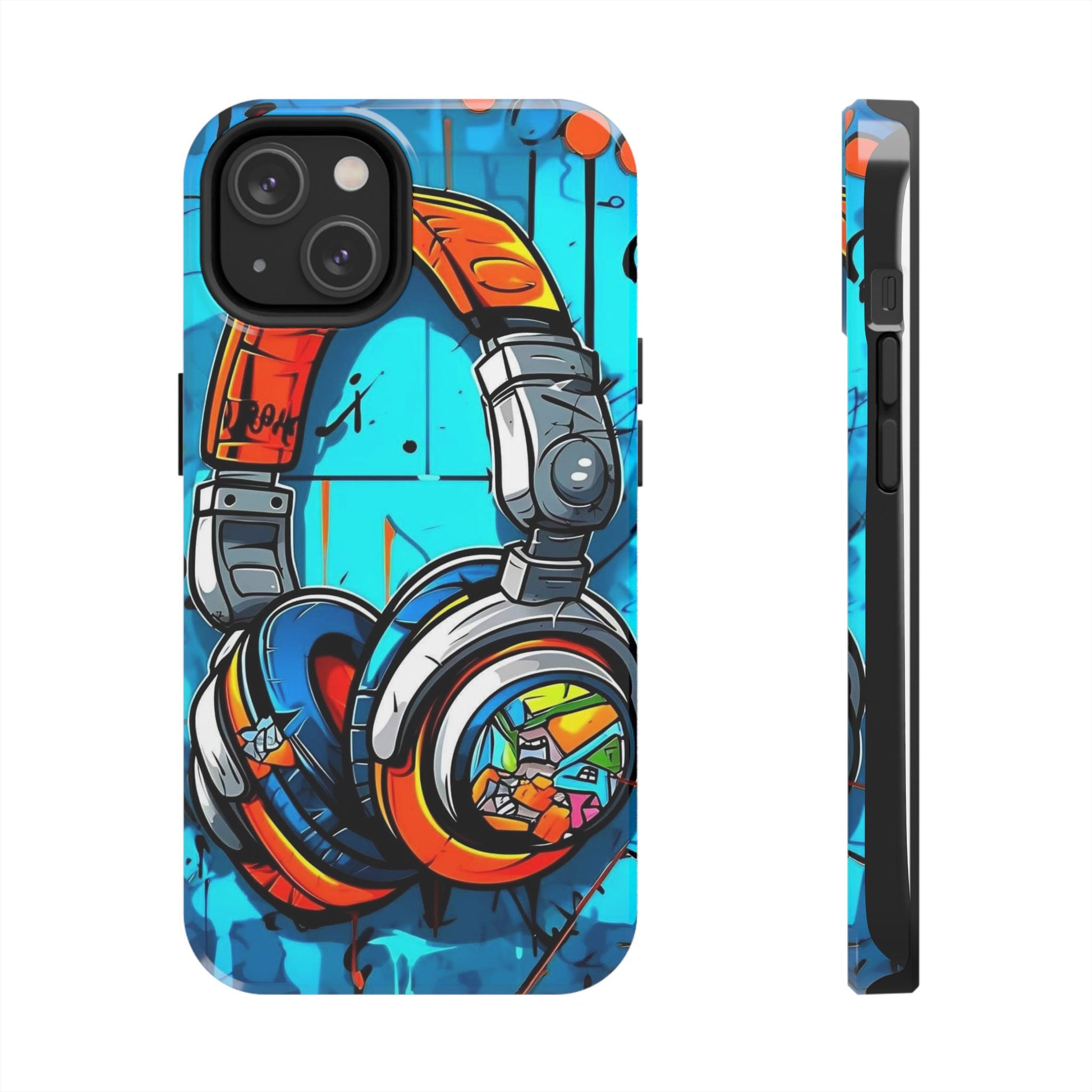 DJ Headphone Graffiti Tough Phone Case, Music Lover Gift, iPhone/Samsung Cover