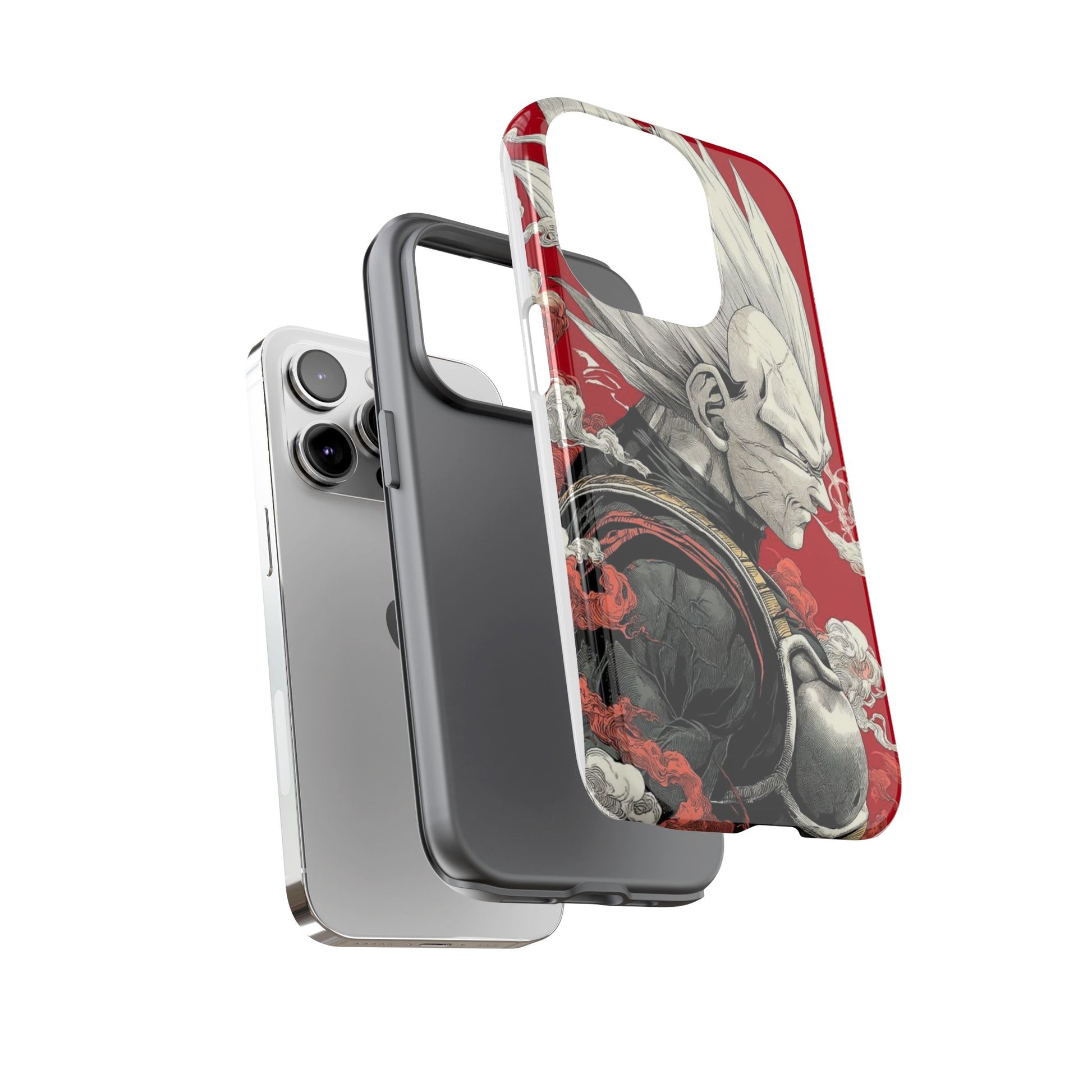 Dragon Ball Z Vegeta Anime Tough Cases for iPhones, Samsung, and Pixel