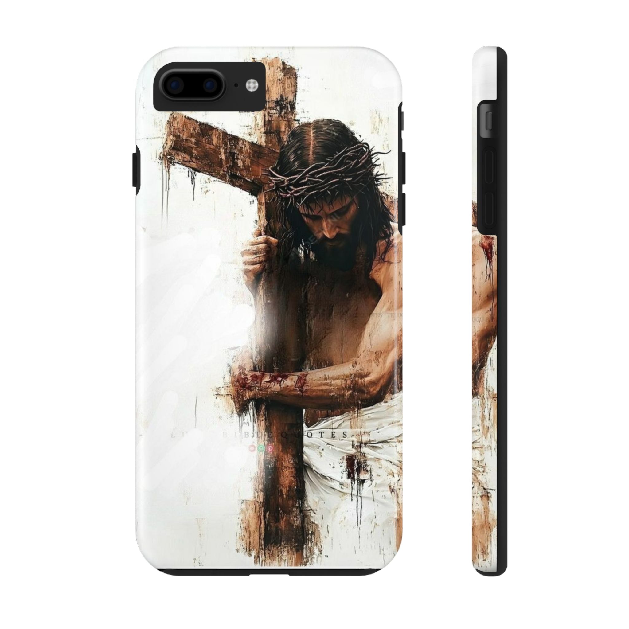 Christian Art Jesus Carrying Cross Phone Case for iPhone & Samsung Galaxy Phones