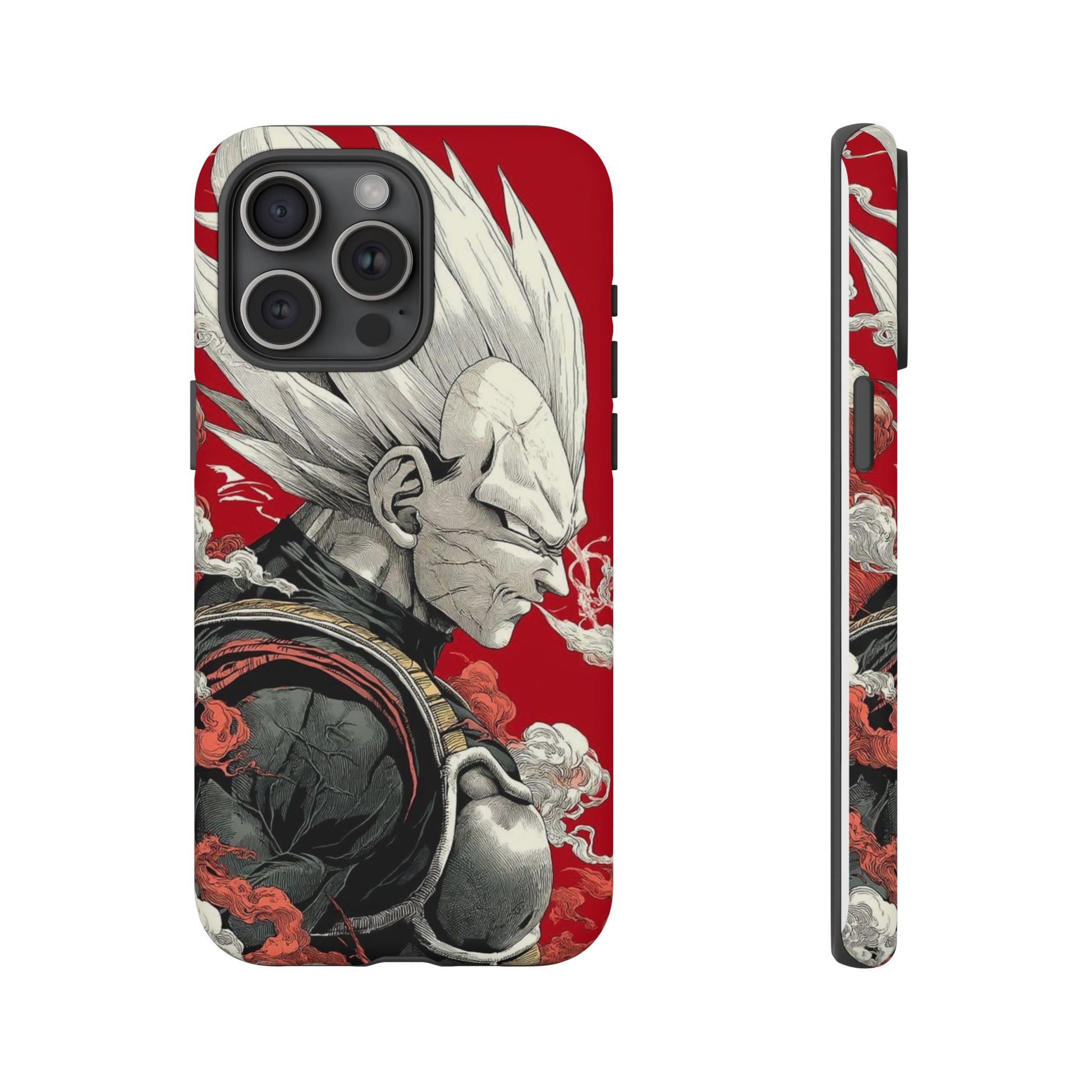 Dragon Ball Z Vegeta Anime Tough Cases for iPhones, Samsung, and Pixel