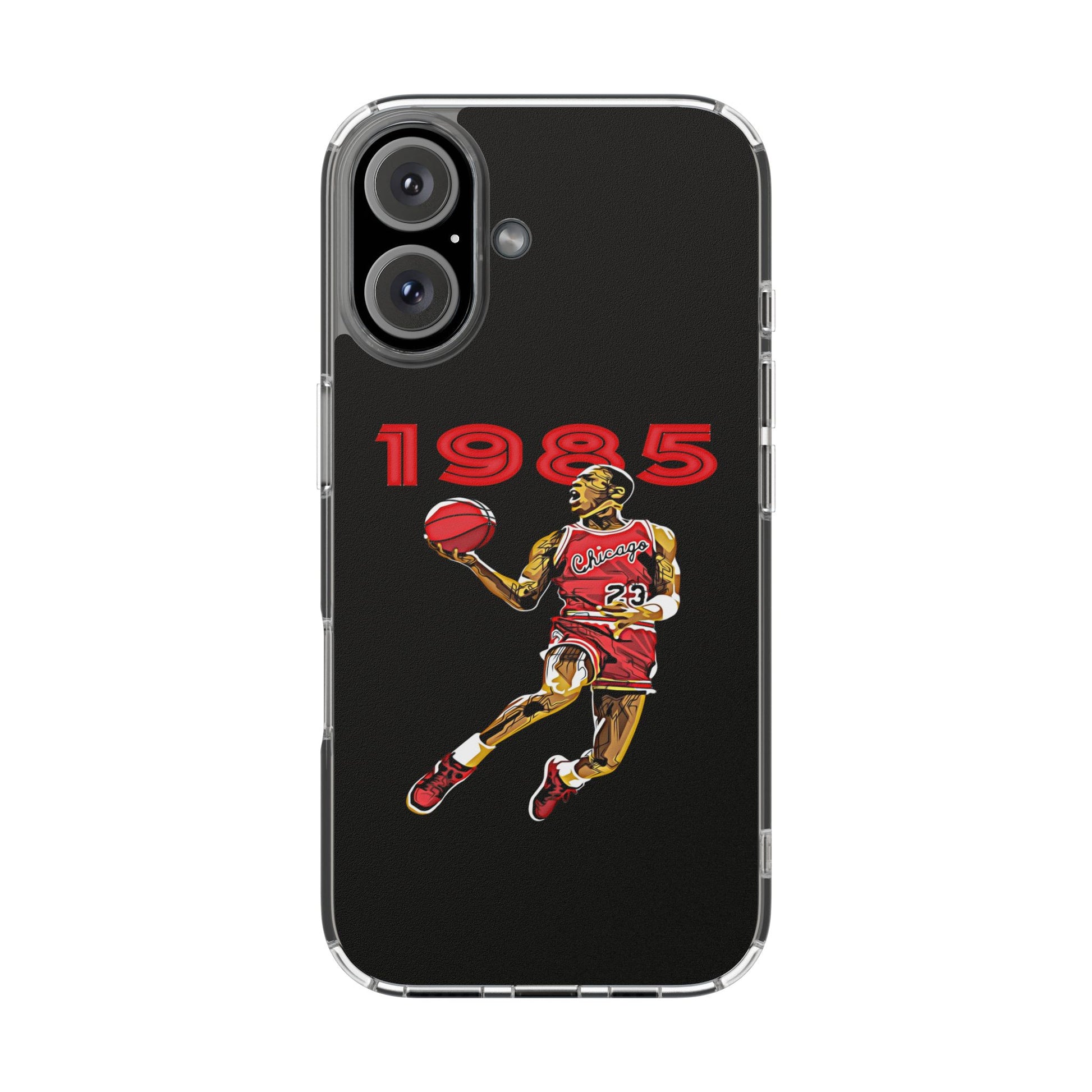 1985 Jordan Slam Dunk themed Basketball Inspired design Clear Phone Cases