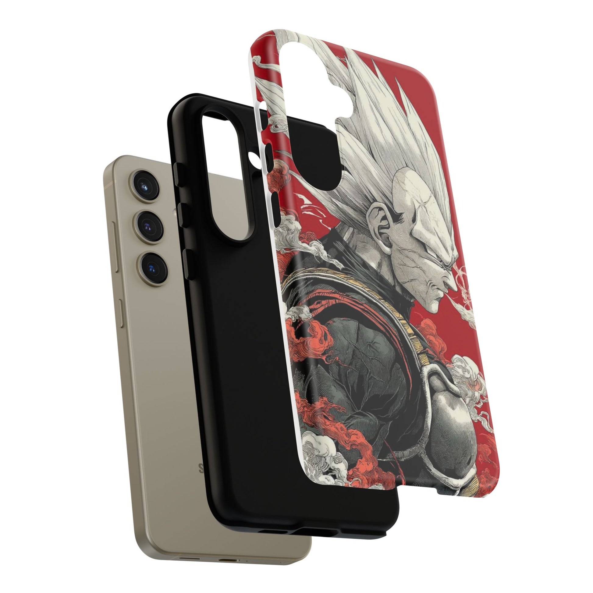 Dragon Ball Z Vegeta Anime Tough Cases for iPhones, Samsung, and Pixel