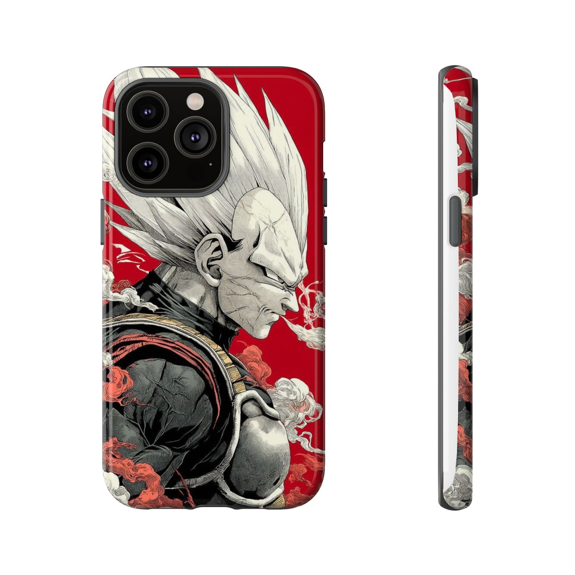 Dragon Ball Z Vegeta Anime Tough Cases for iPhones, Samsung, and Pixel
