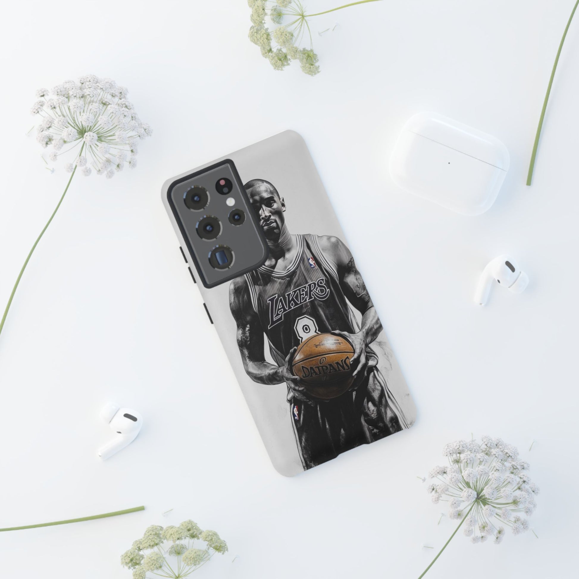 Kobe Basketball Art Tough Cases for iPhones, Samsung, and Pixel
