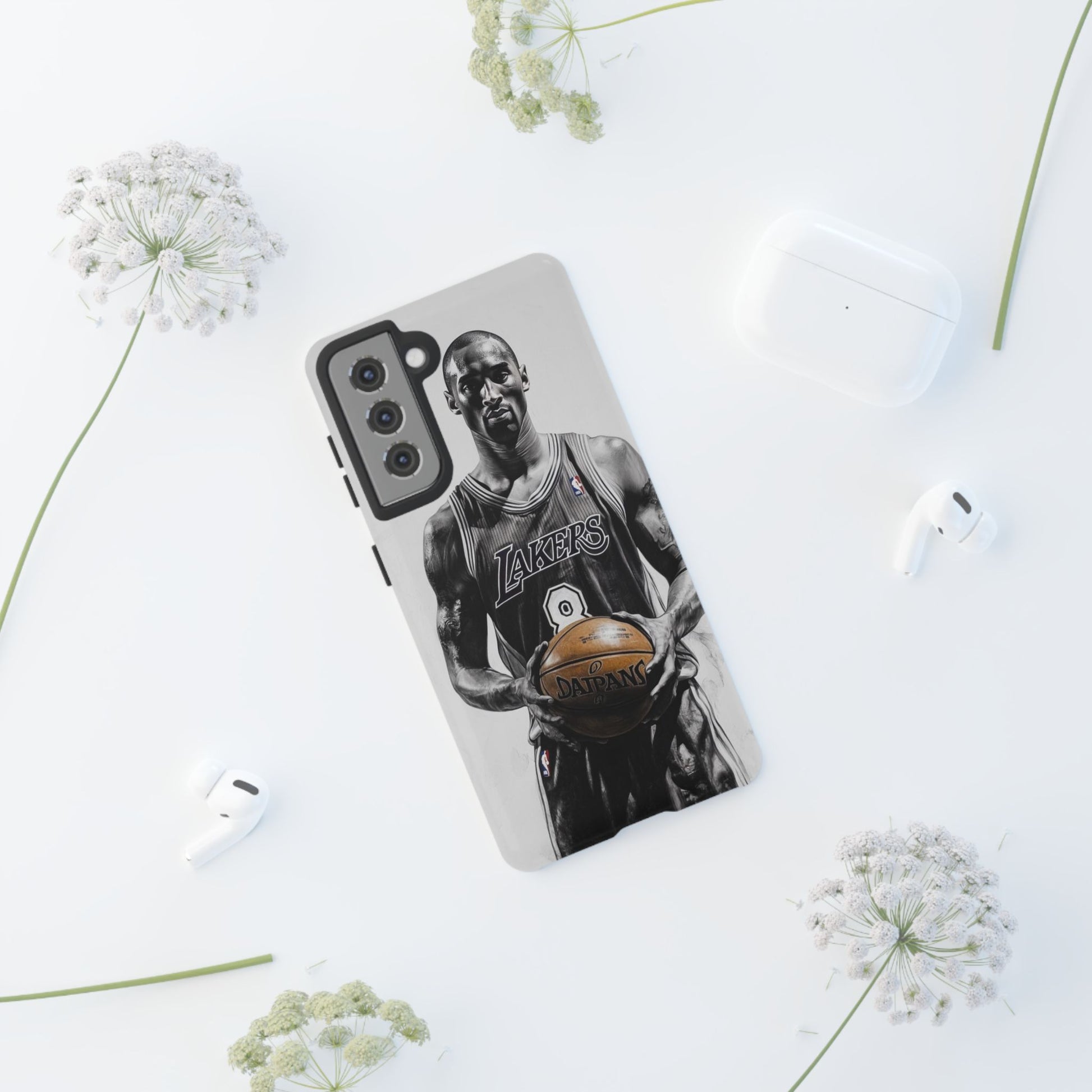 Kobe Basketball Art Tough Cases for iPhones, Samsung, and Pixel