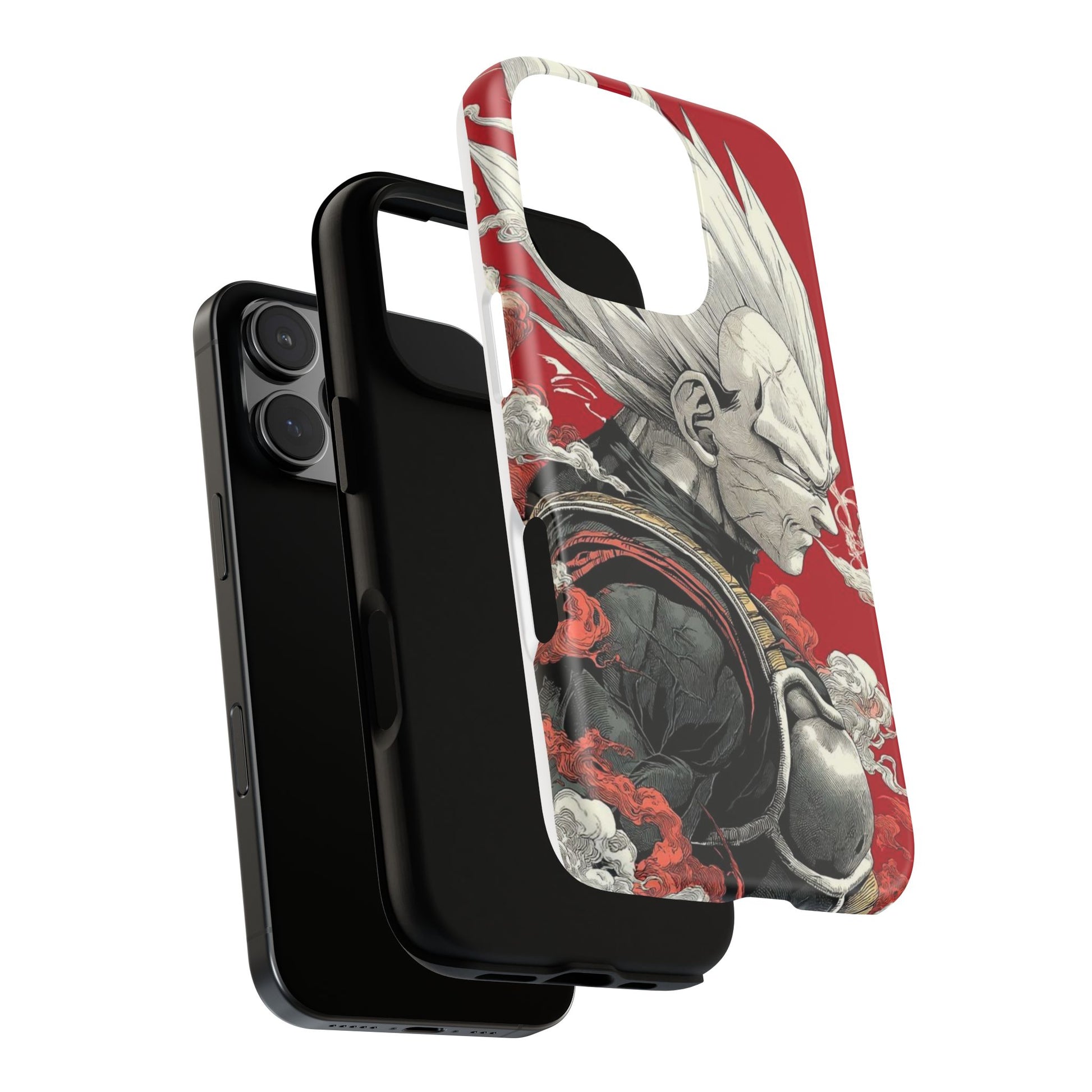 Dragon Ball Z Vegeta Anime Tough Cases for iPhones, Samsung, and Pixel