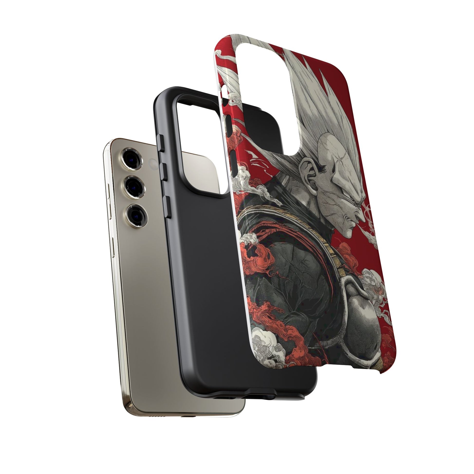 Dragon Ball Z Vegeta Anime Tough Cases for iPhones, Samsung, and Pixel