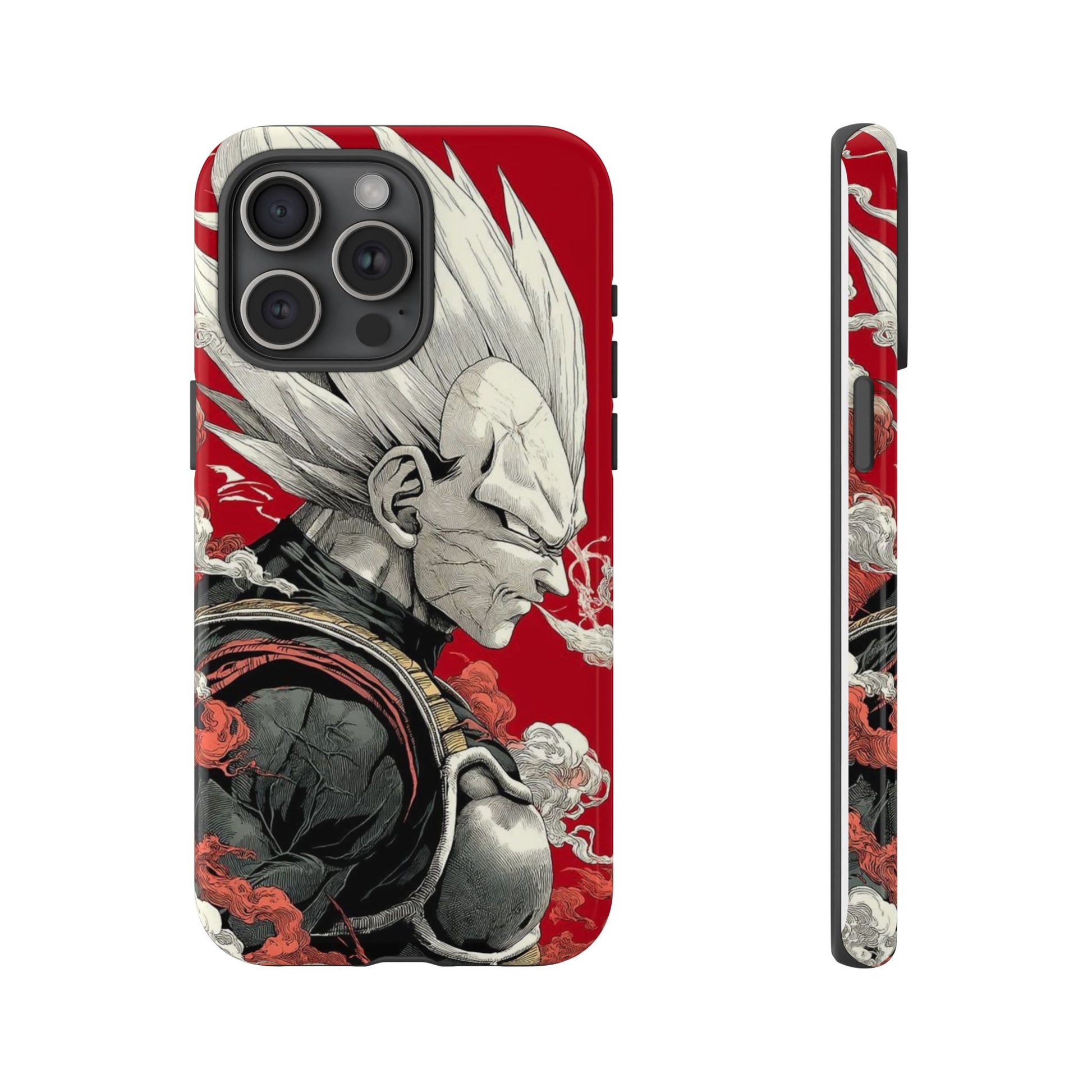 Dragon Ball Z Vegeta Anime Tough Cases for iPhones, Samsung, and Pixel