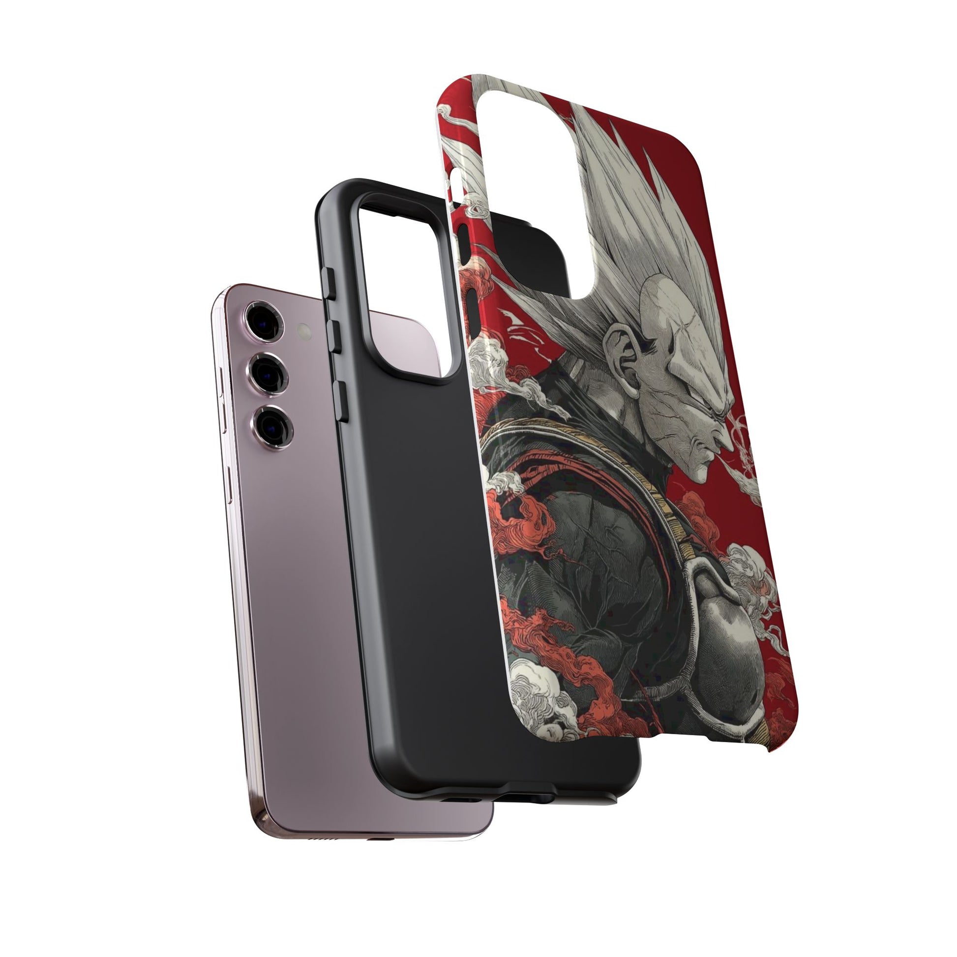 Dragon Ball Z Vegeta Anime Tough Cases for iPhones, Samsung, and Pixel