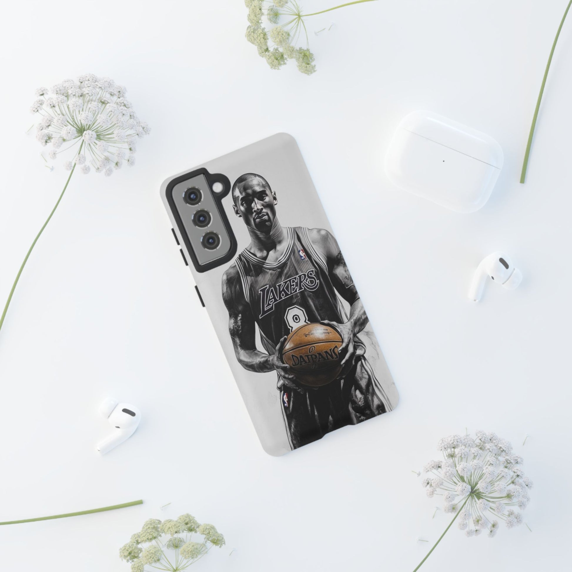 Kobe Basketball Art Tough Cases for iPhones, Samsung, and Pixel