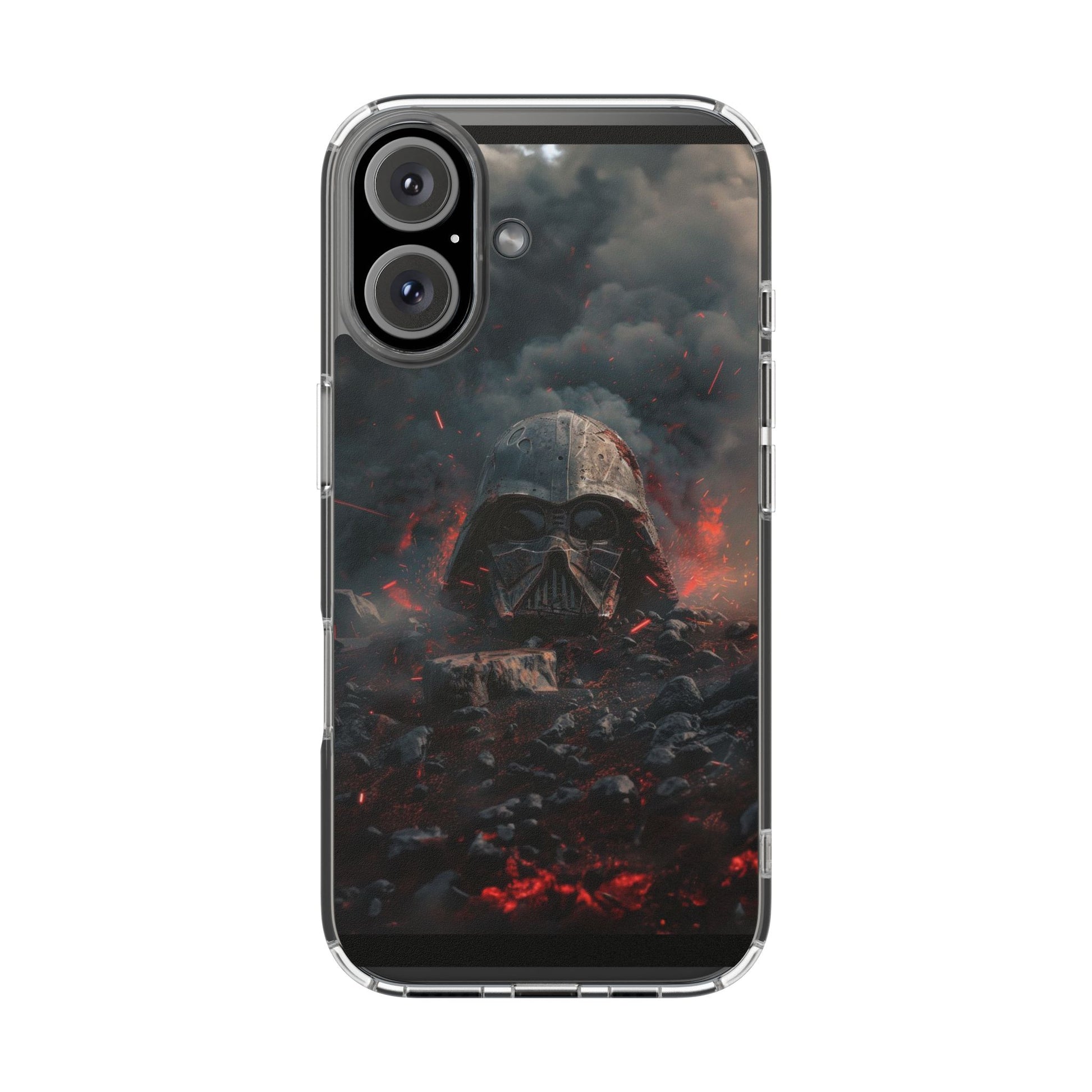 Space Battle Damaged Helmet Clear Case for Space movie fans