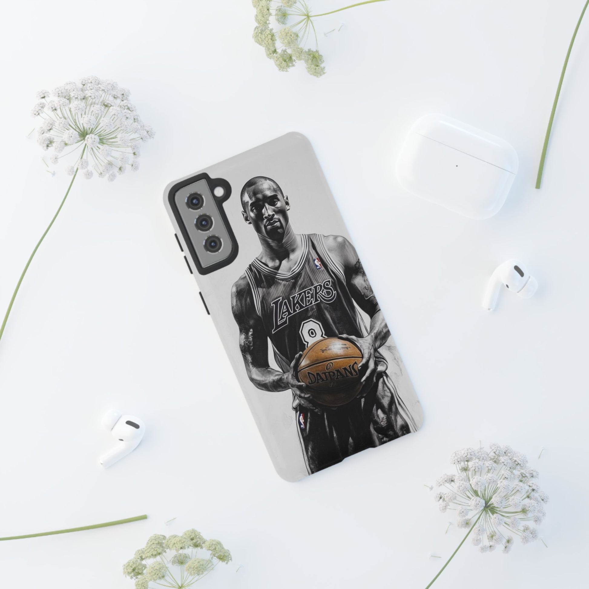 Kobe Basketball Art Tough Cases for iPhones, Samsung, and Pixel