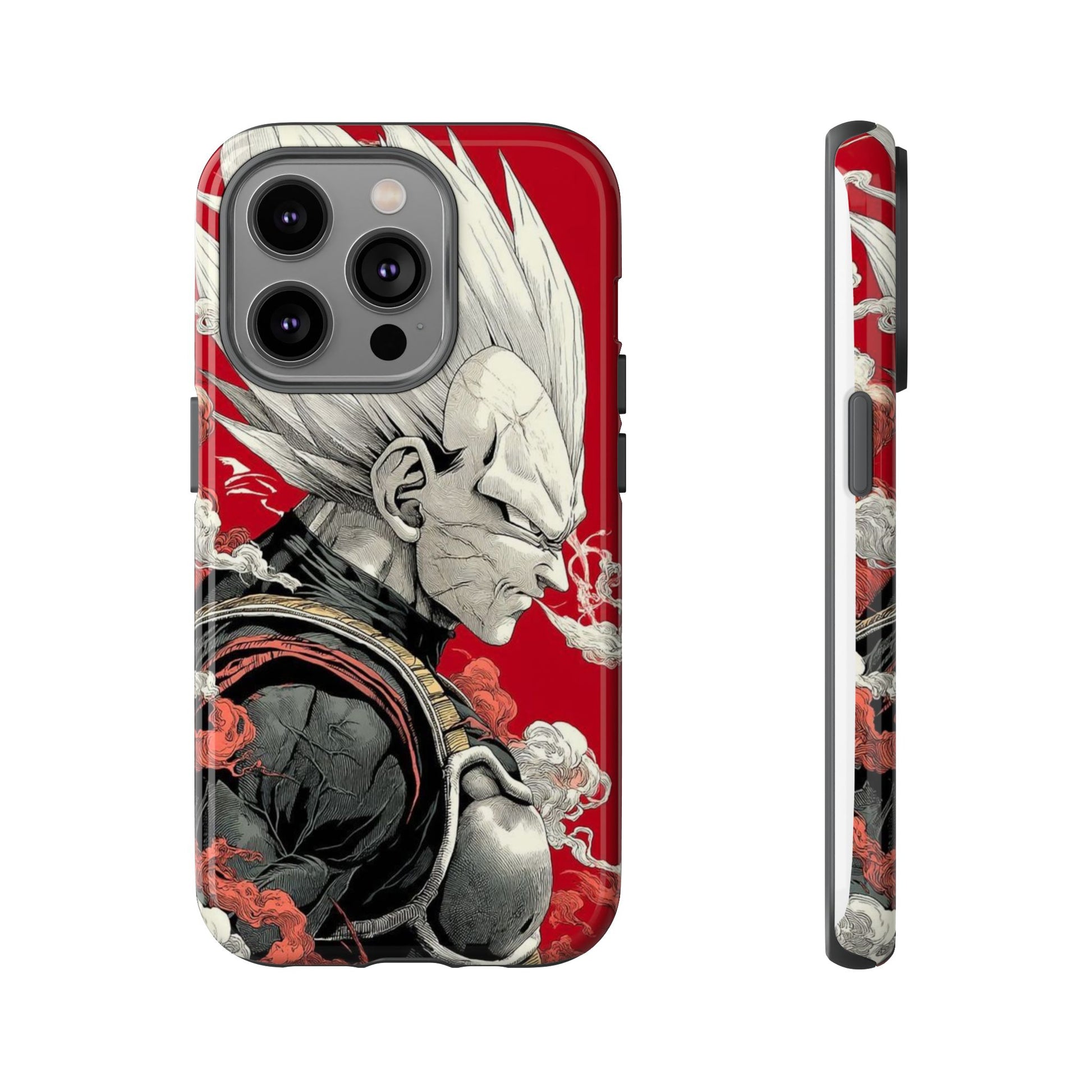 Dragon Ball Z Vegeta Anime Tough Cases for iPhones, Samsung, and Pixel