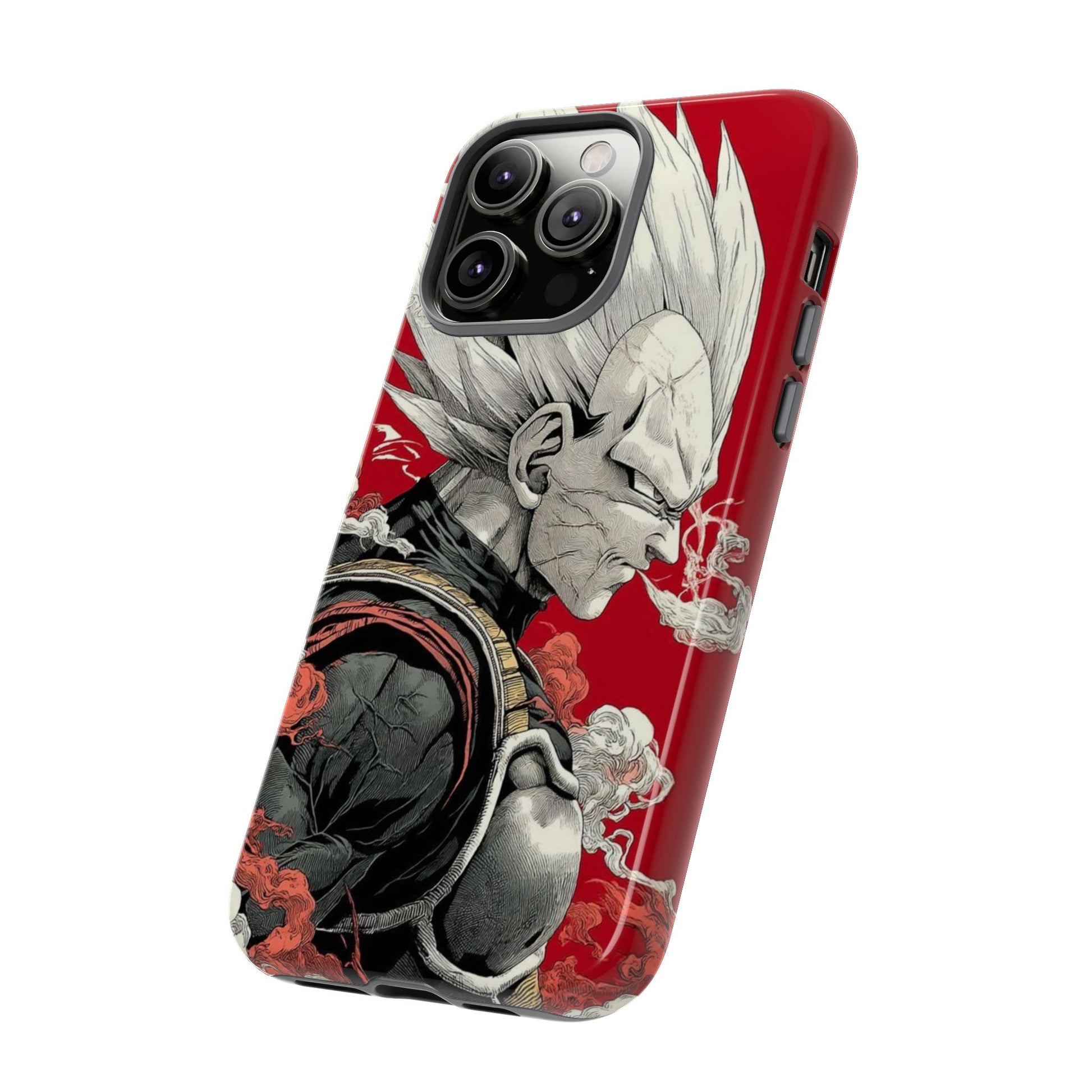 Dragon Ball Z Vegeta Anime Tough Cases for iPhones, Samsung, and Pixel