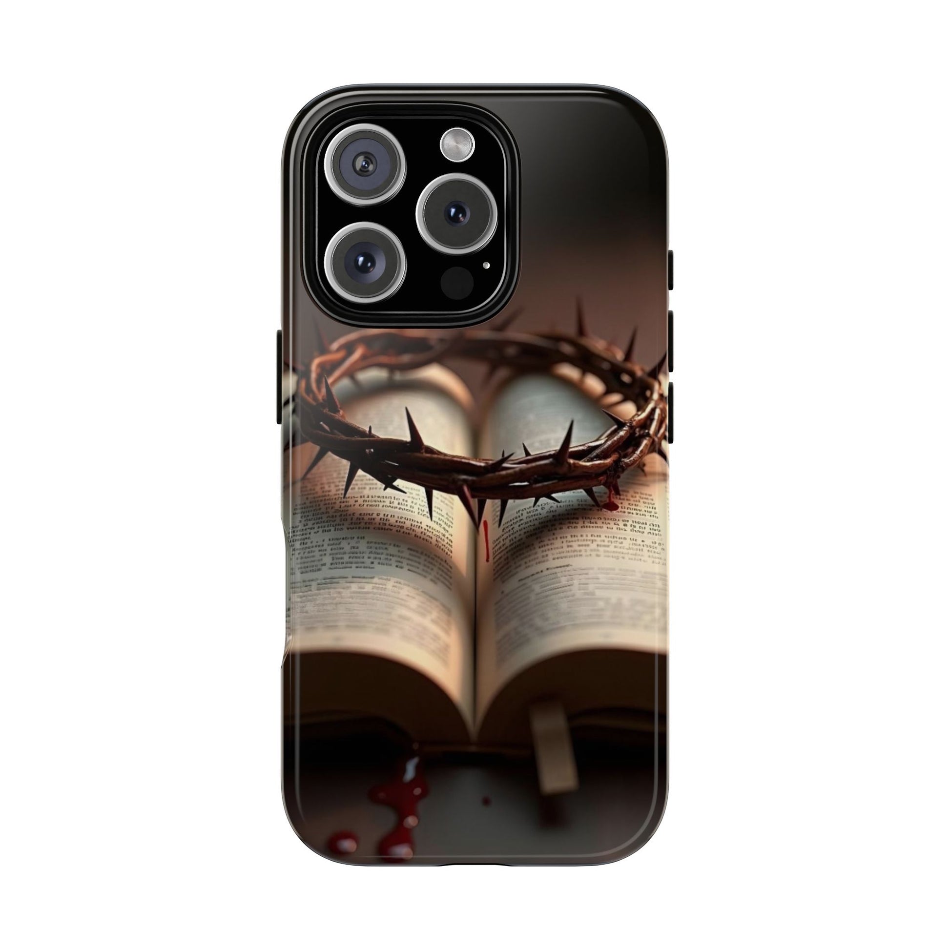 Crown of Thorns and Bible Christian Tough Cases for iPhones, Samsung, and Pixel
