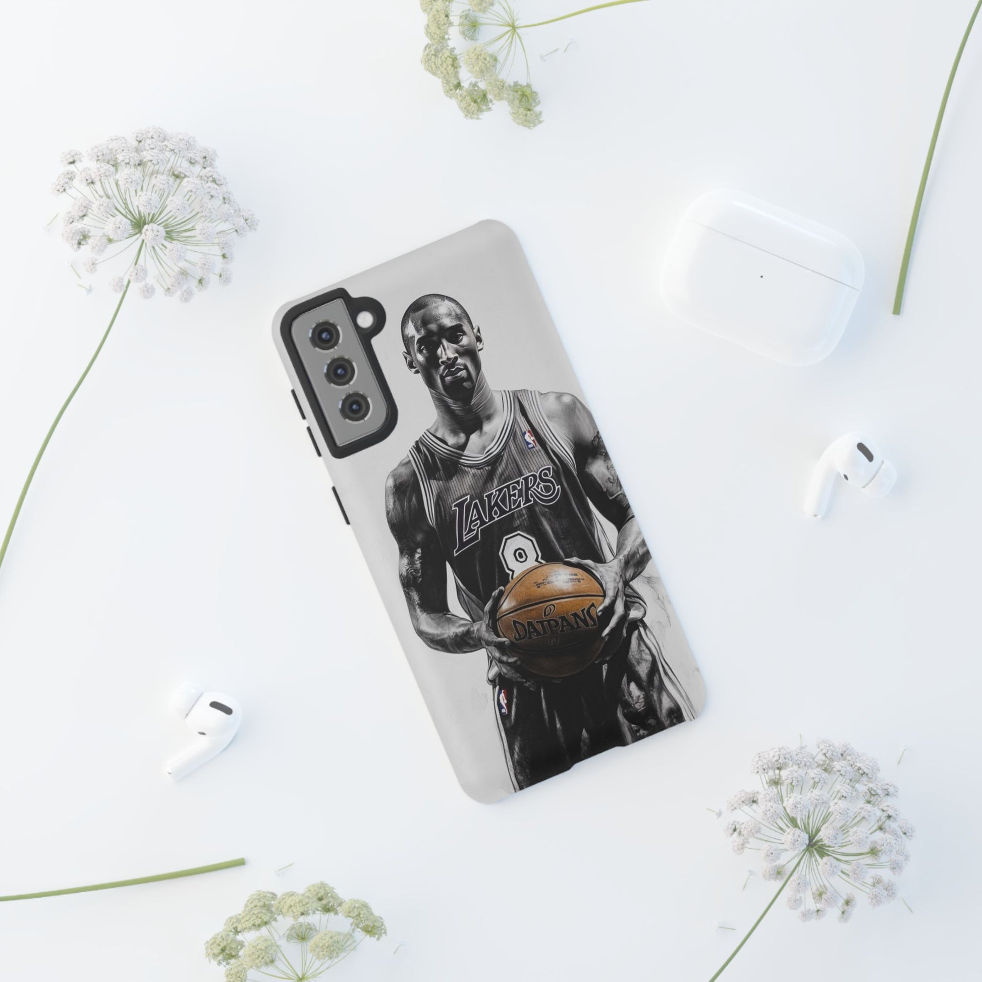 Kobe Basketball Art Tough Cases for iPhones, Samsung, and Pixel