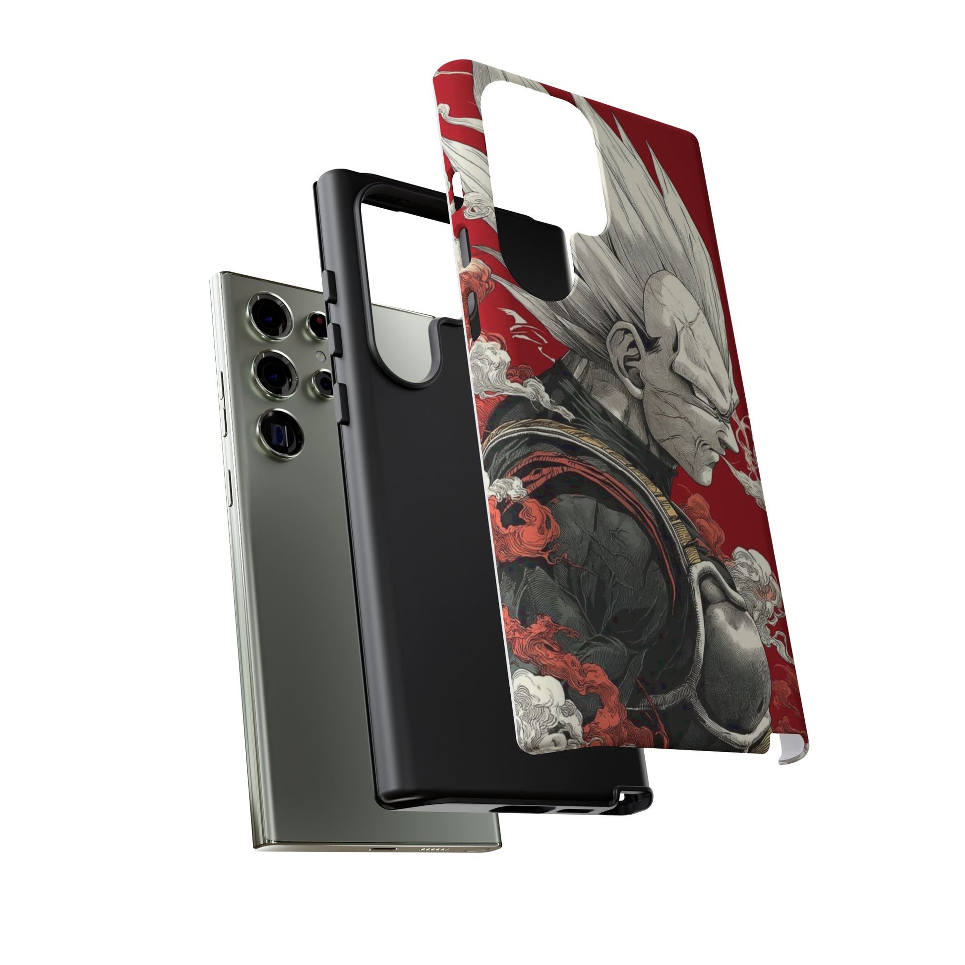 Dragon Ball Z Vegeta Anime Tough Cases for iPhones, Samsung, and Pixel