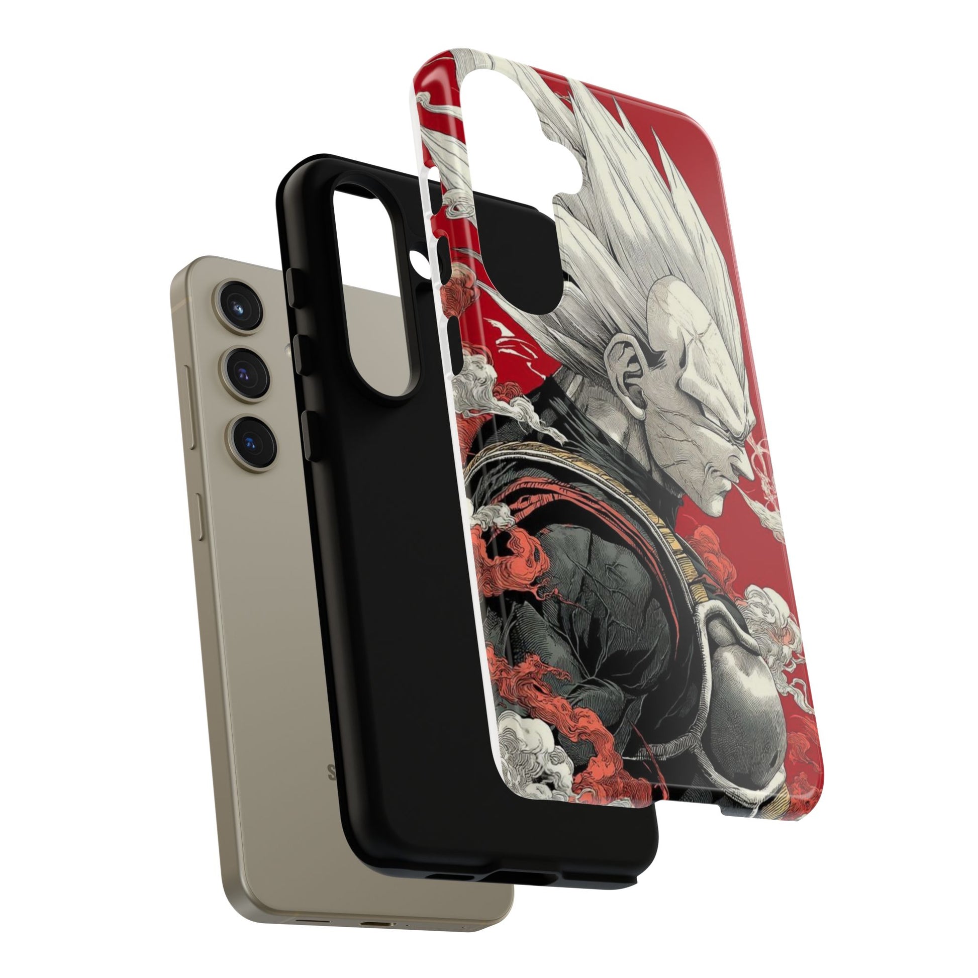 Dragon Ball Z Vegeta Anime Tough Cases for iPhones, Samsung, and Pixel