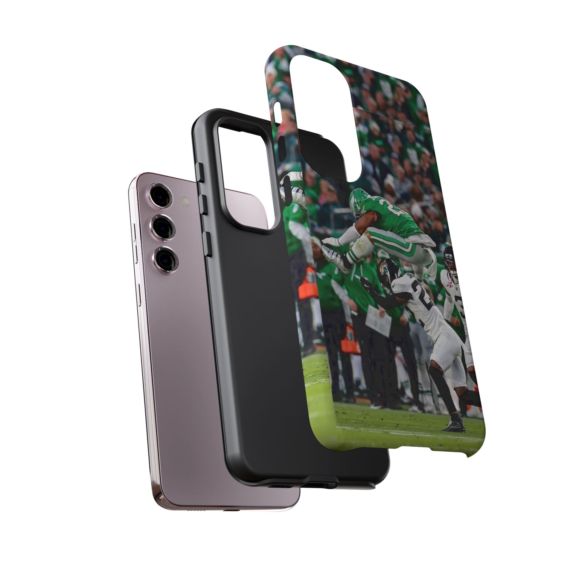Saquon Barkley The Huddle Eagles Football Tough Cases for iPhones, Samsung, and Pixel