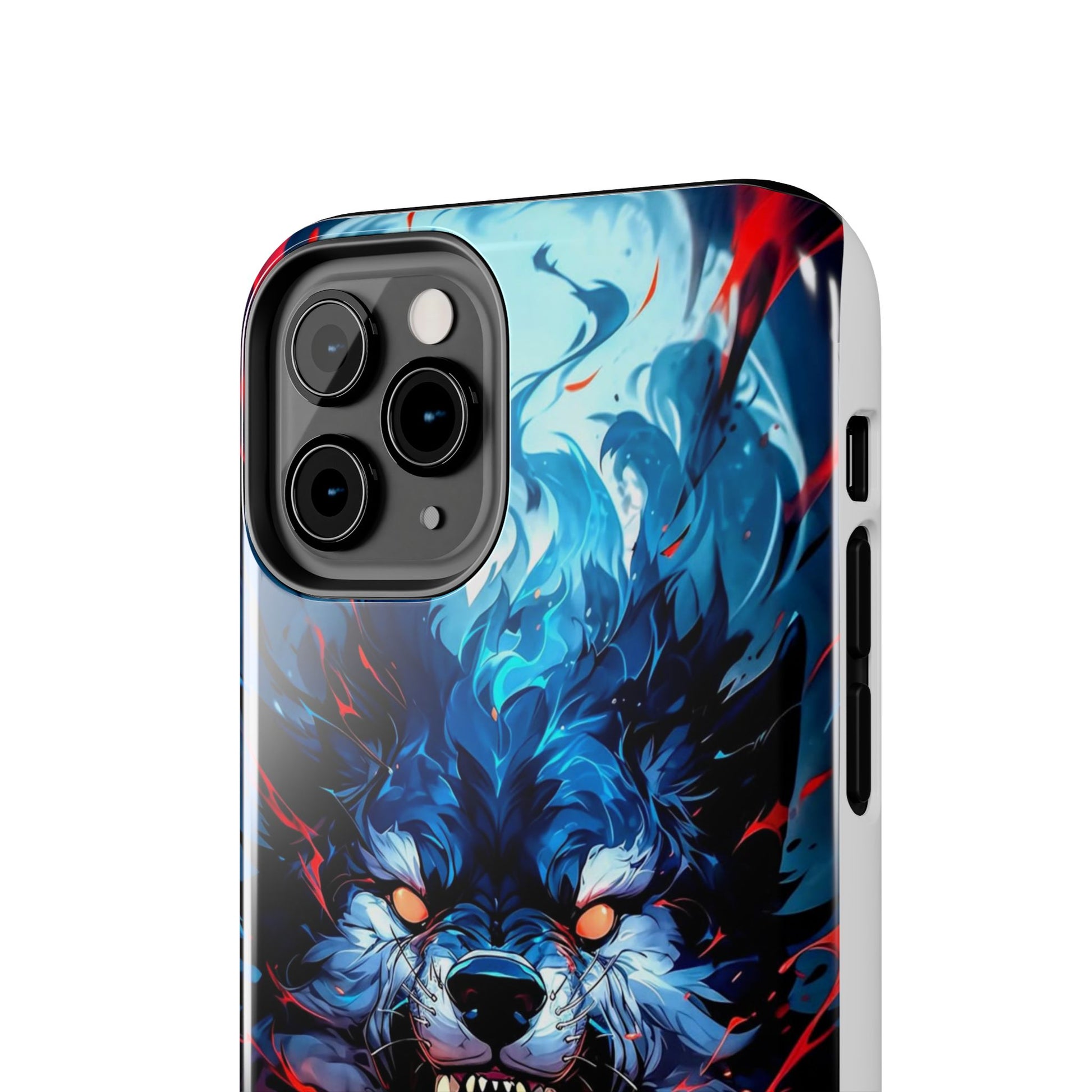 Aggressive Wolf Art Themed Tough Phone Cases for Iphones & Samsung Phones