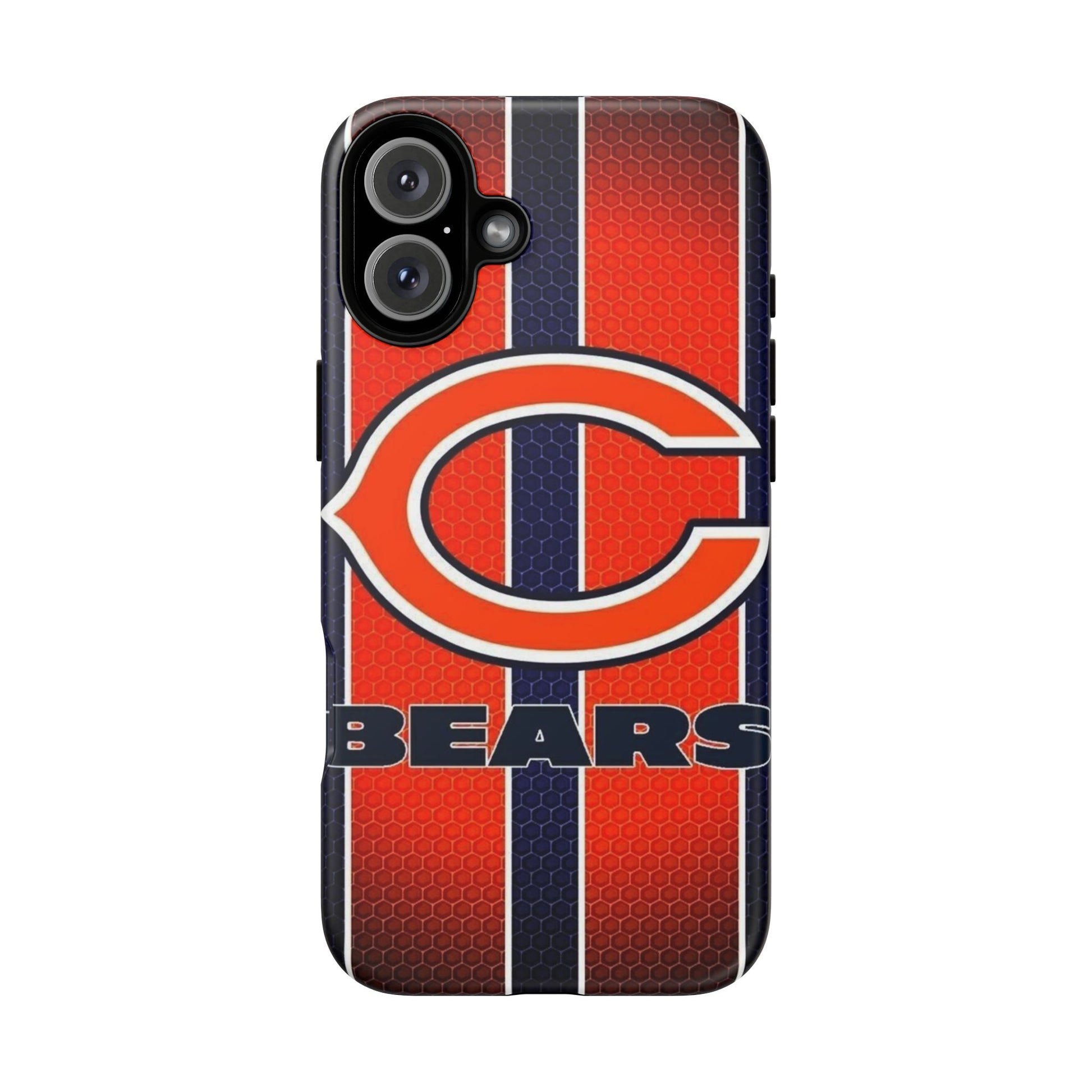Chicago Bears Stripes Football Phone Case, Tough Cases for iPhones, Samsung, and Pixel