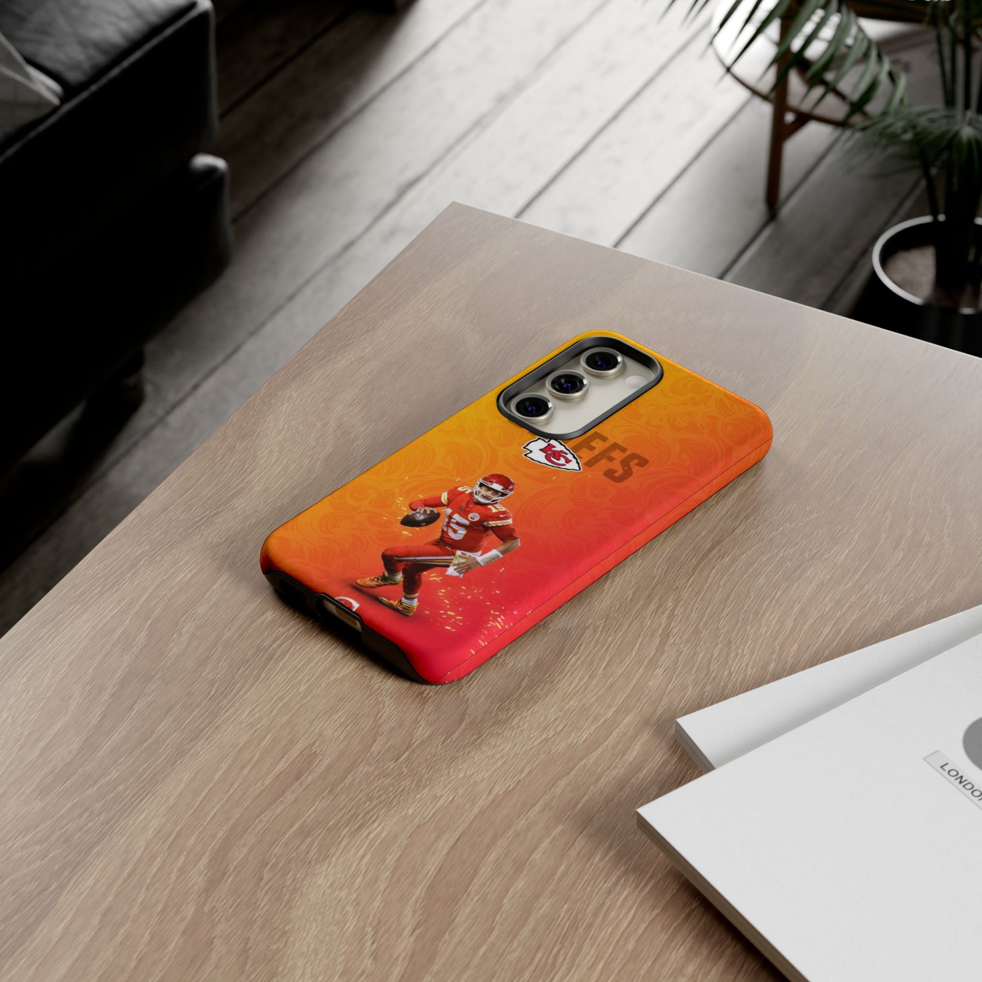 Kansas City Chiefs Patrick Mahomes Football Tough Cases for iPhones, Samsung, and Pixel