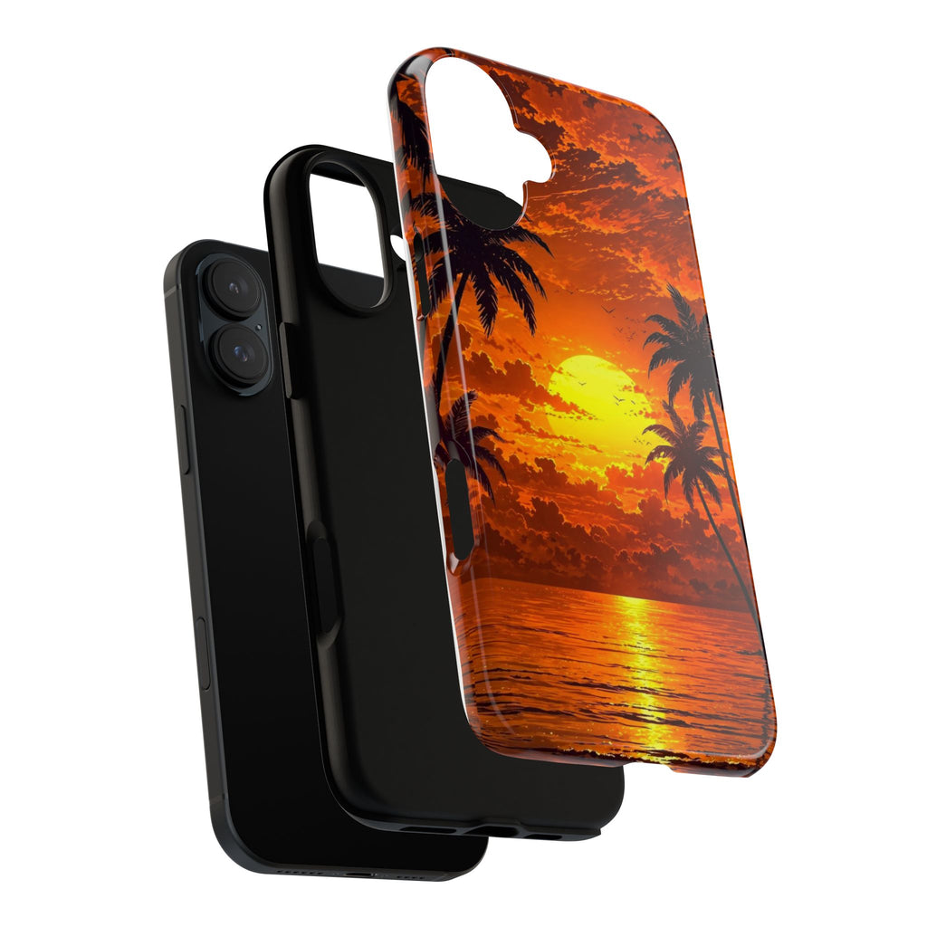 Beautiful Beach Sunset Tough Cases for iPhones, Samsung, and Pixel