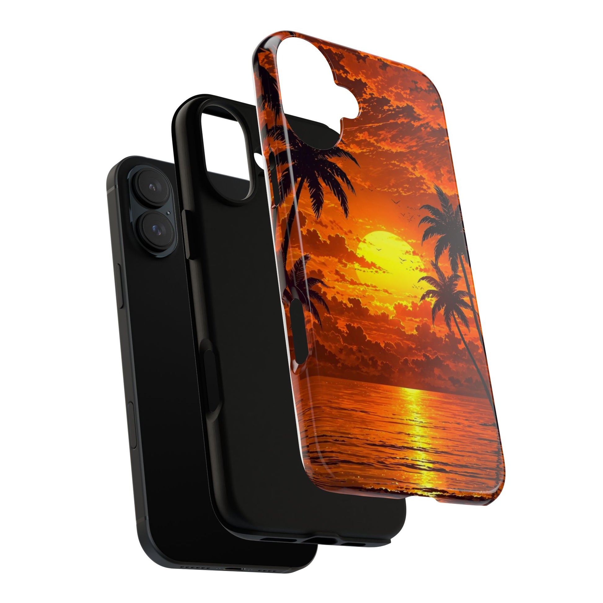 Beautiful Beach Sunset Tough Cases for iPhones, Samsung, and Pixel