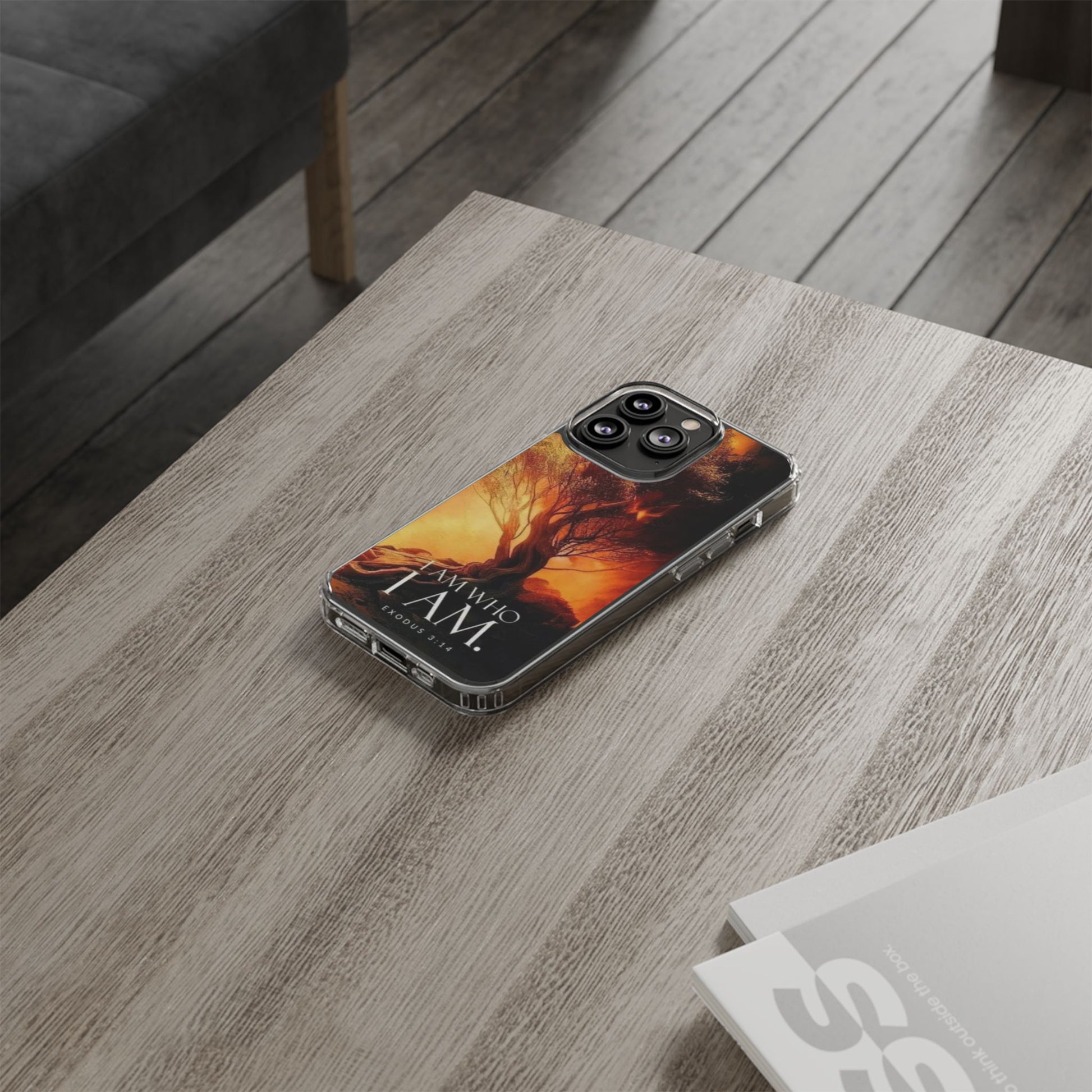 Phone Case, I Am Who I Am Bible Verse Clear Case for Iphone Samsung, Religious