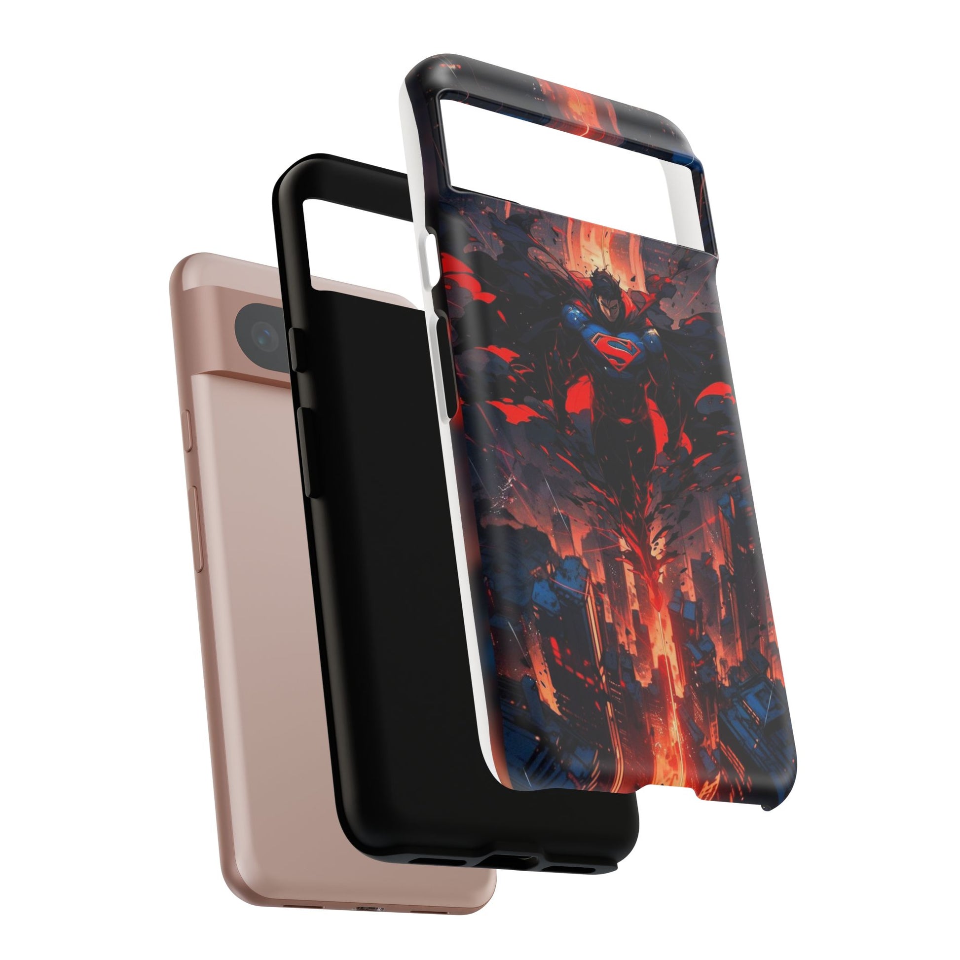 Anime Superman Tough Cases for iPhones, Samsung, and Pixel