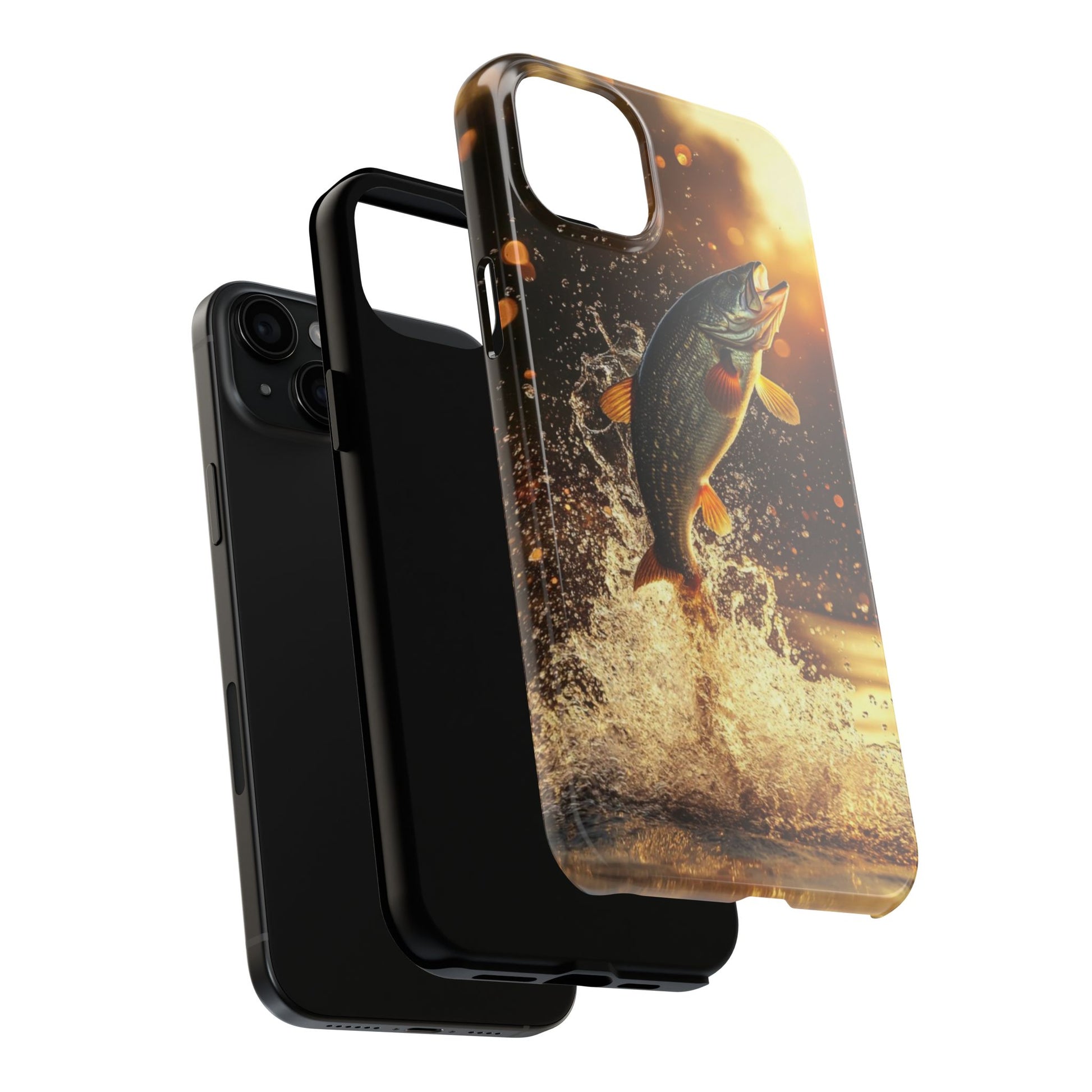 Jumping Bass Fish Theme Phone Cases for iPhones & Samsung Phones