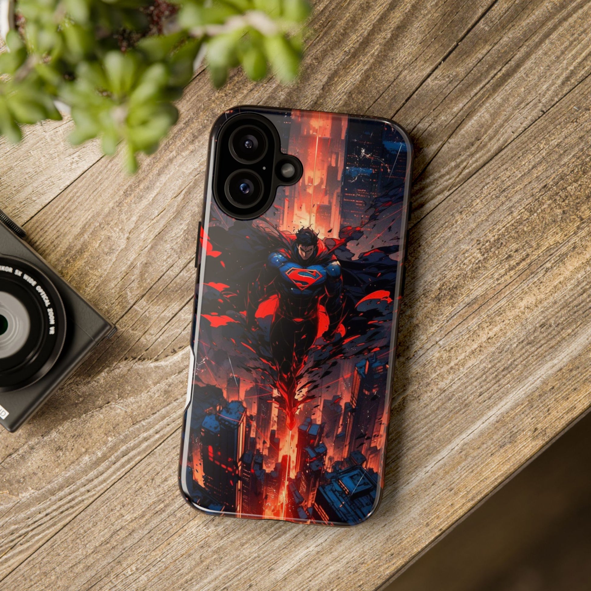 Anime Superman Tough Cases for iPhones, Samsung, and Pixel