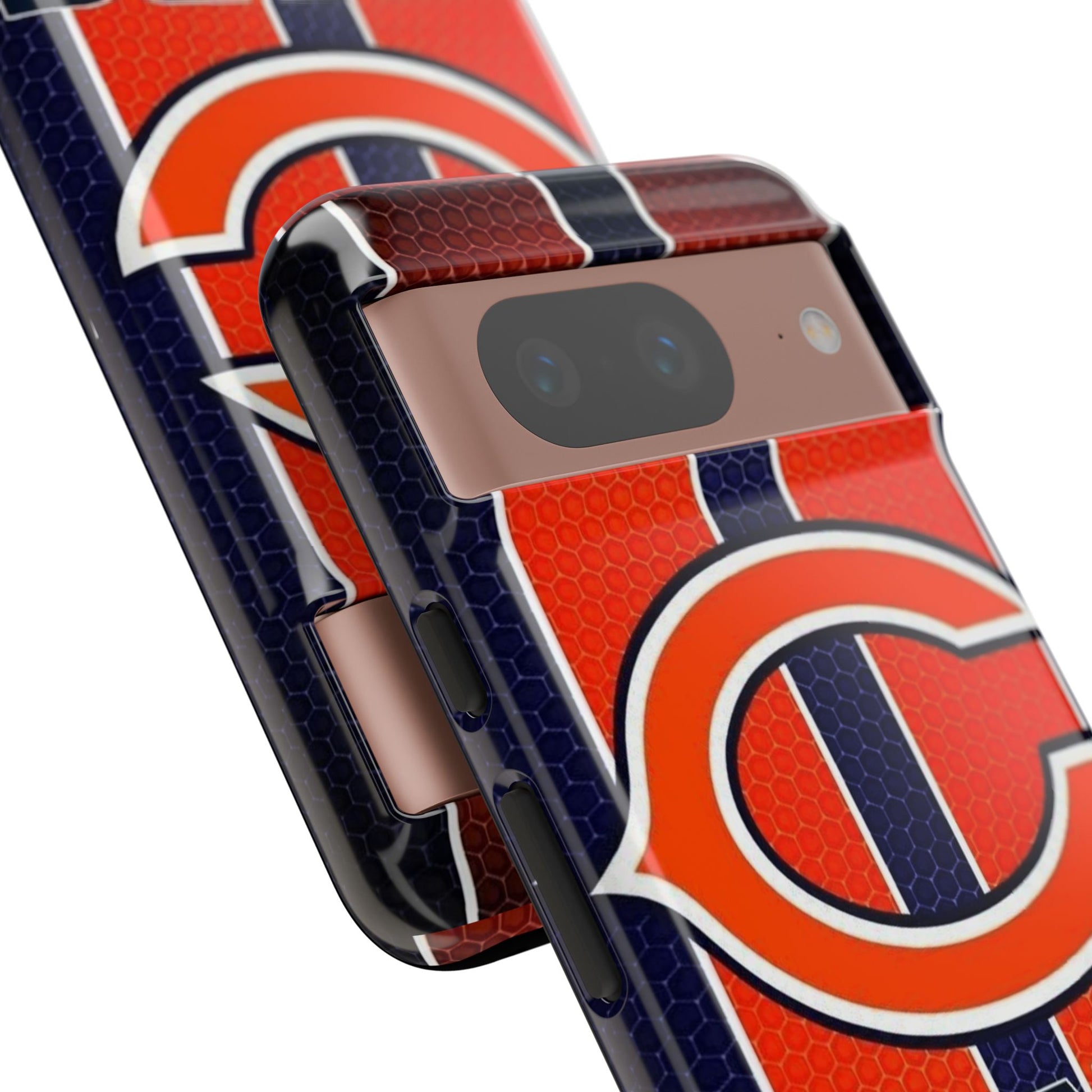 Chicago Bears Stripes Football Phone Case, Tough Cases for iPhones, Samsung, and Pixel