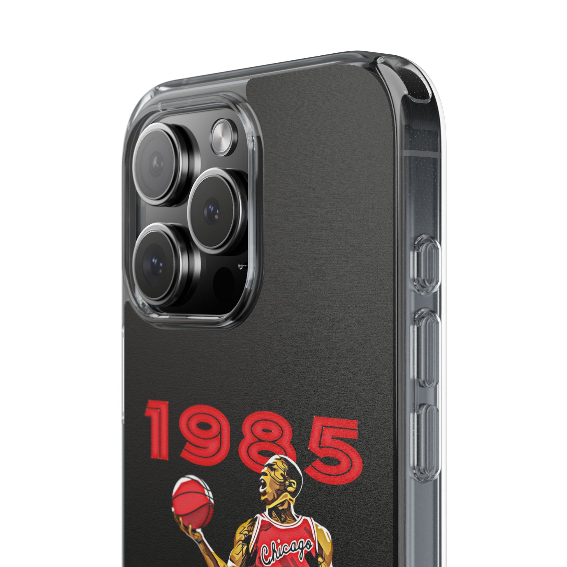 1985 Jordan Slam Dunk themed Basketball Inspired design Clear Phone Cases