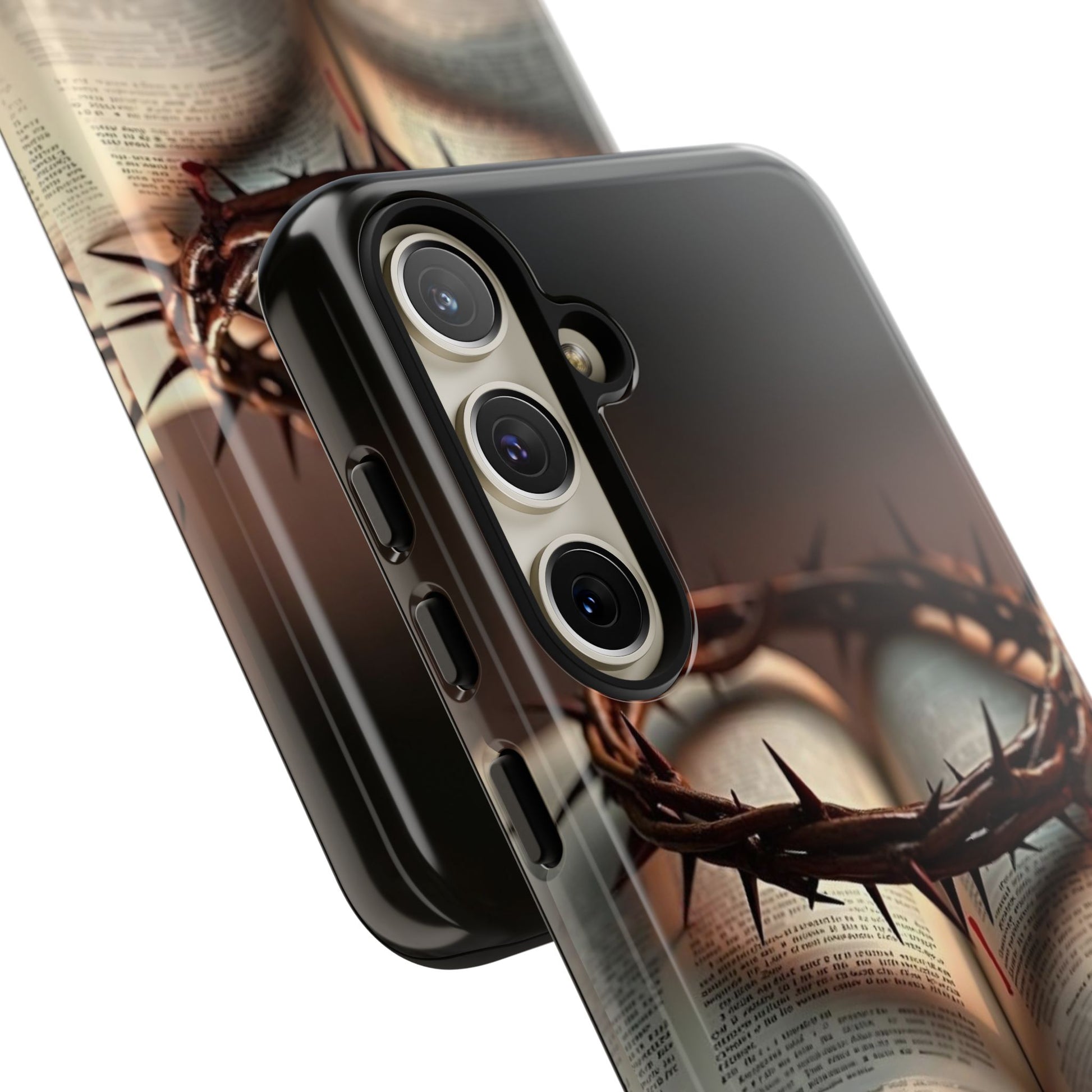 Crown of Thorns and Bible Christian Tough Cases for iPhones, Samsung, and Pixel