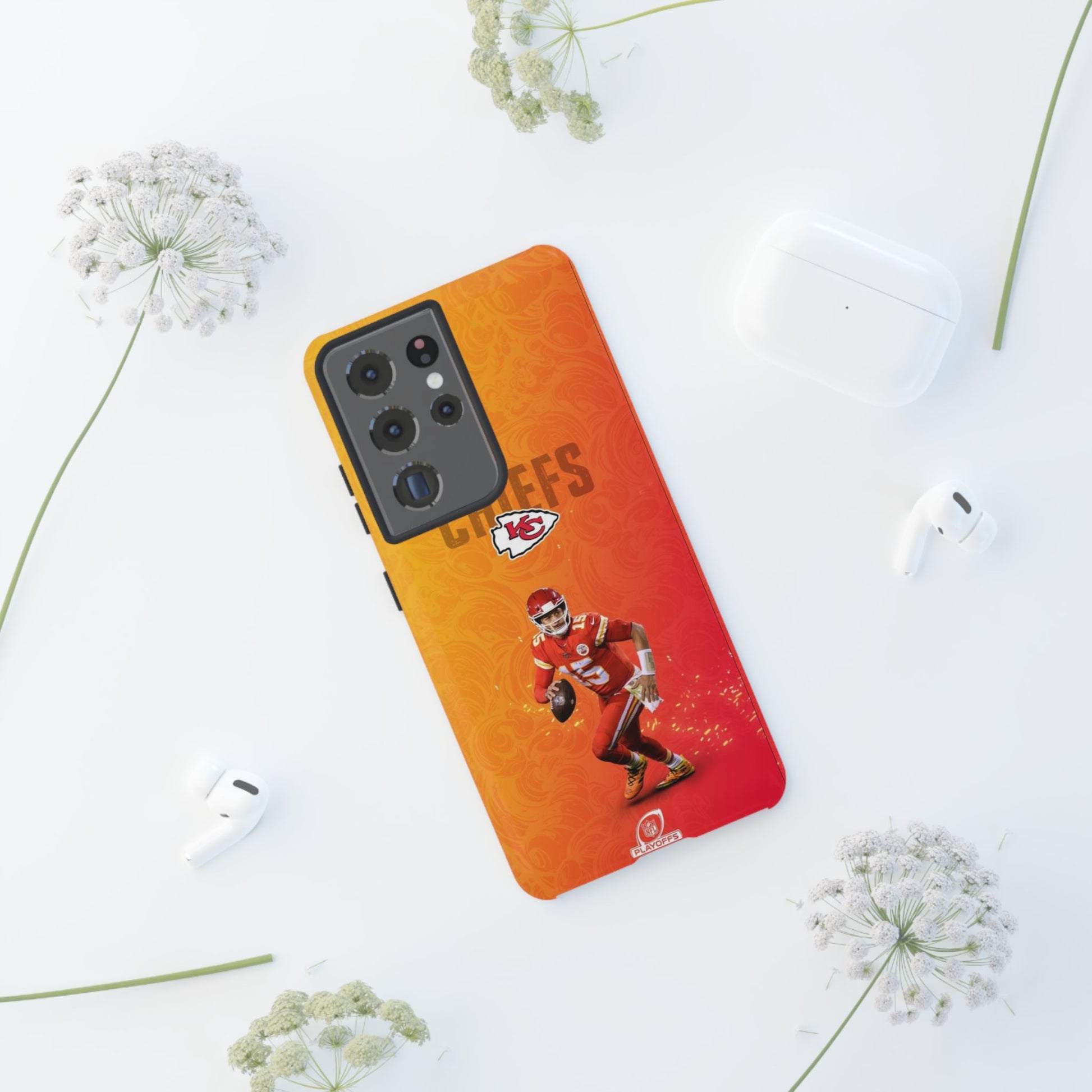 Kansas City Chiefs Patrick Mahomes Football Tough Cases for iPhones, Samsung, and Pixel