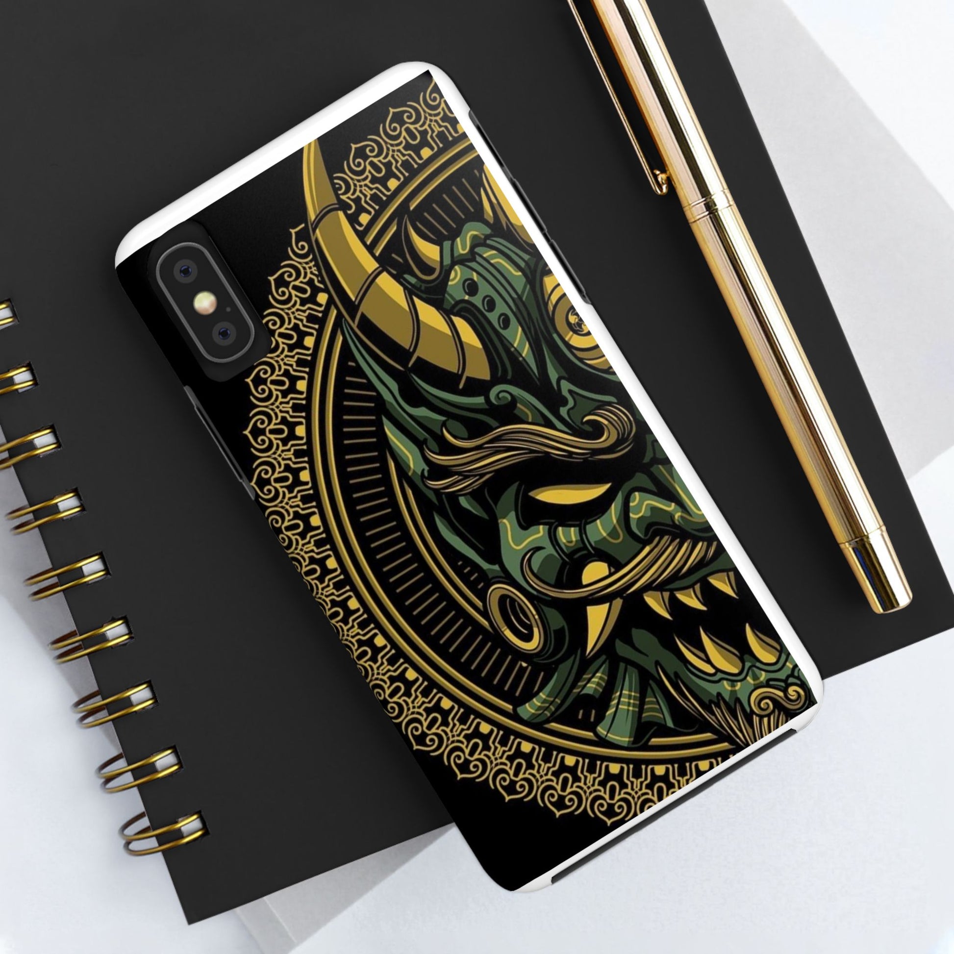 Kabuki Mask Theme Phone Cases for Iphones & Samsung Durable
