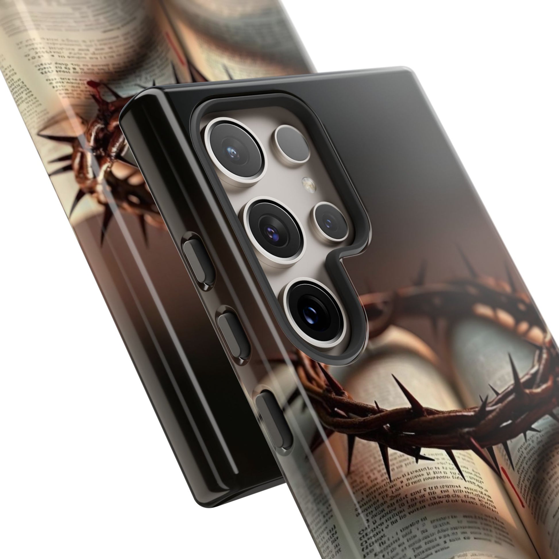Crown of Thorns and Bible Christian Tough Cases for iPhones, Samsung, and Pixel