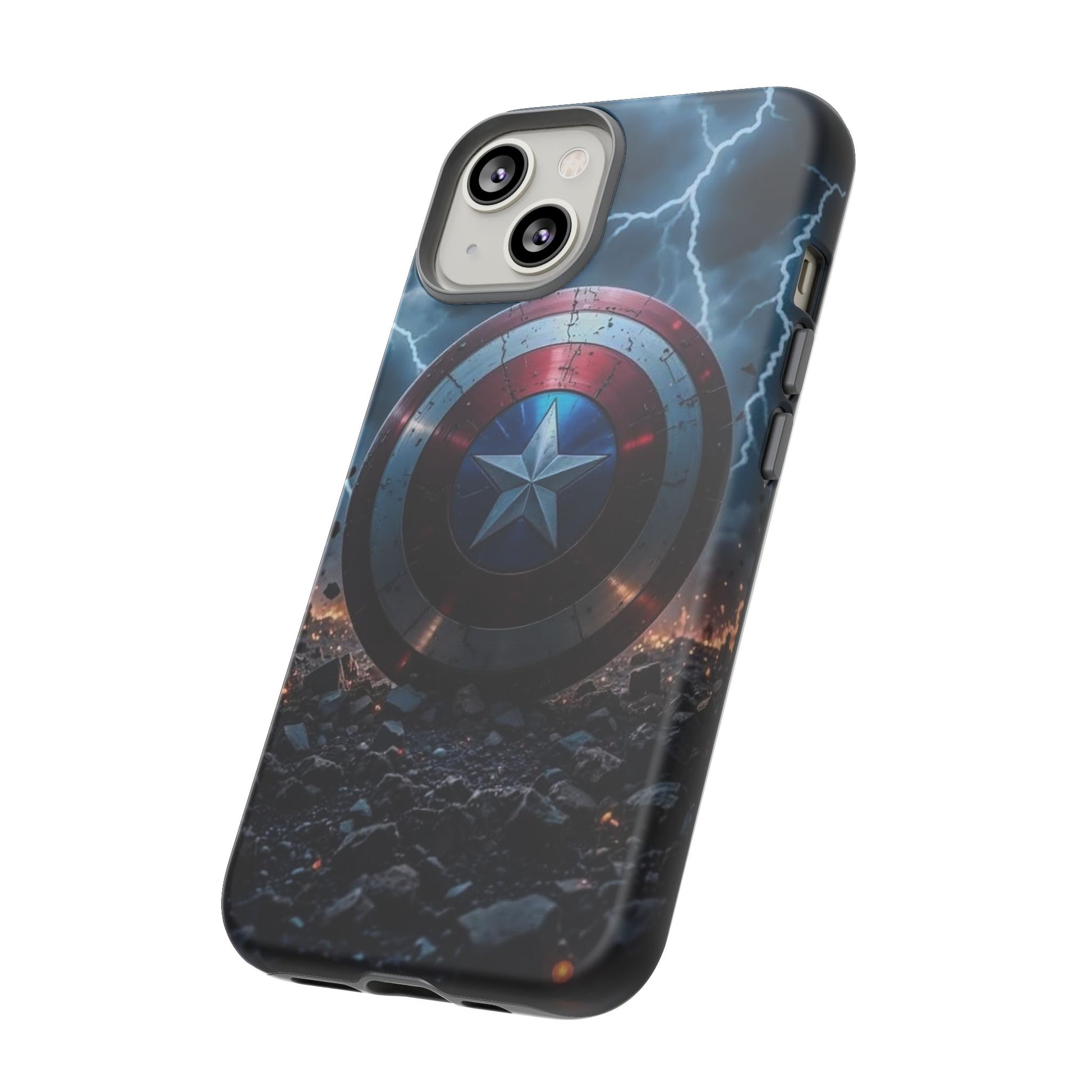 Captain America Shield Tough Cases for iPhones, Samsung, and Pixel