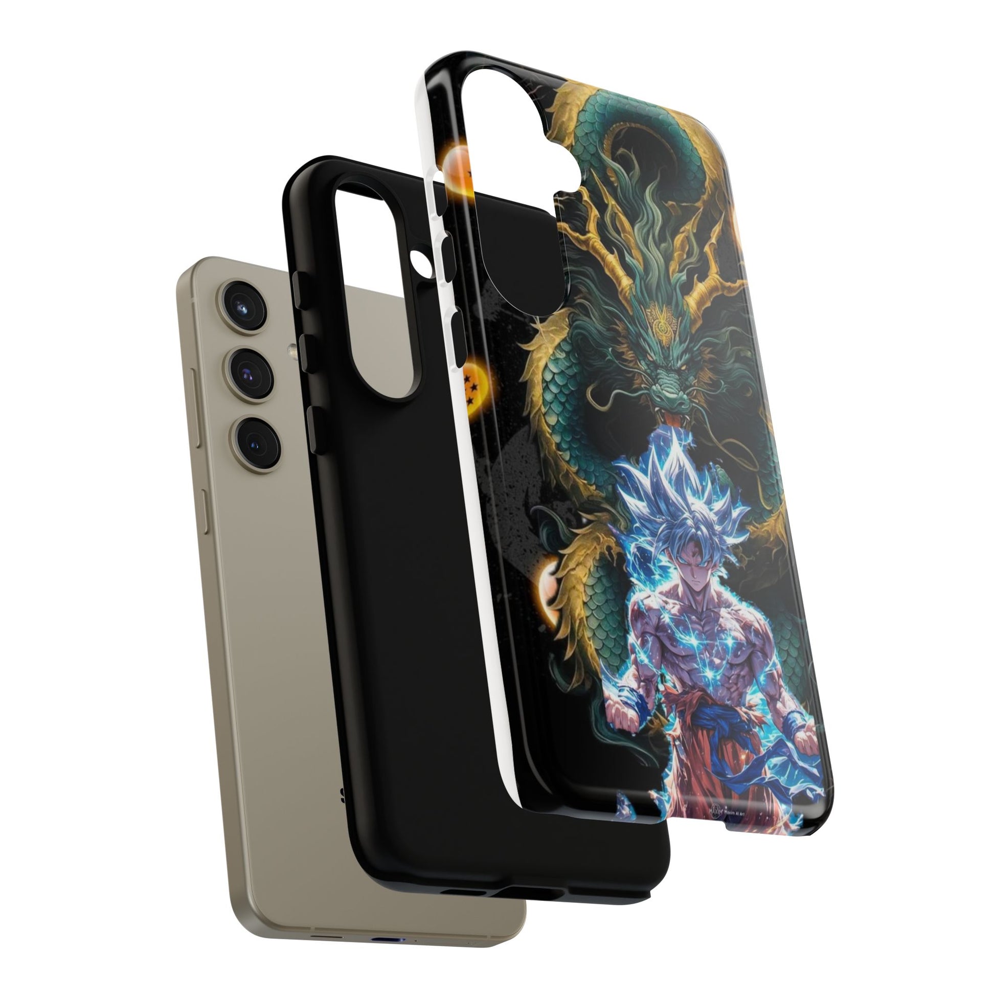 Anime Goku x Shenron Dragonball Z Tough Cases for iPhones, Samsung, and Pixel