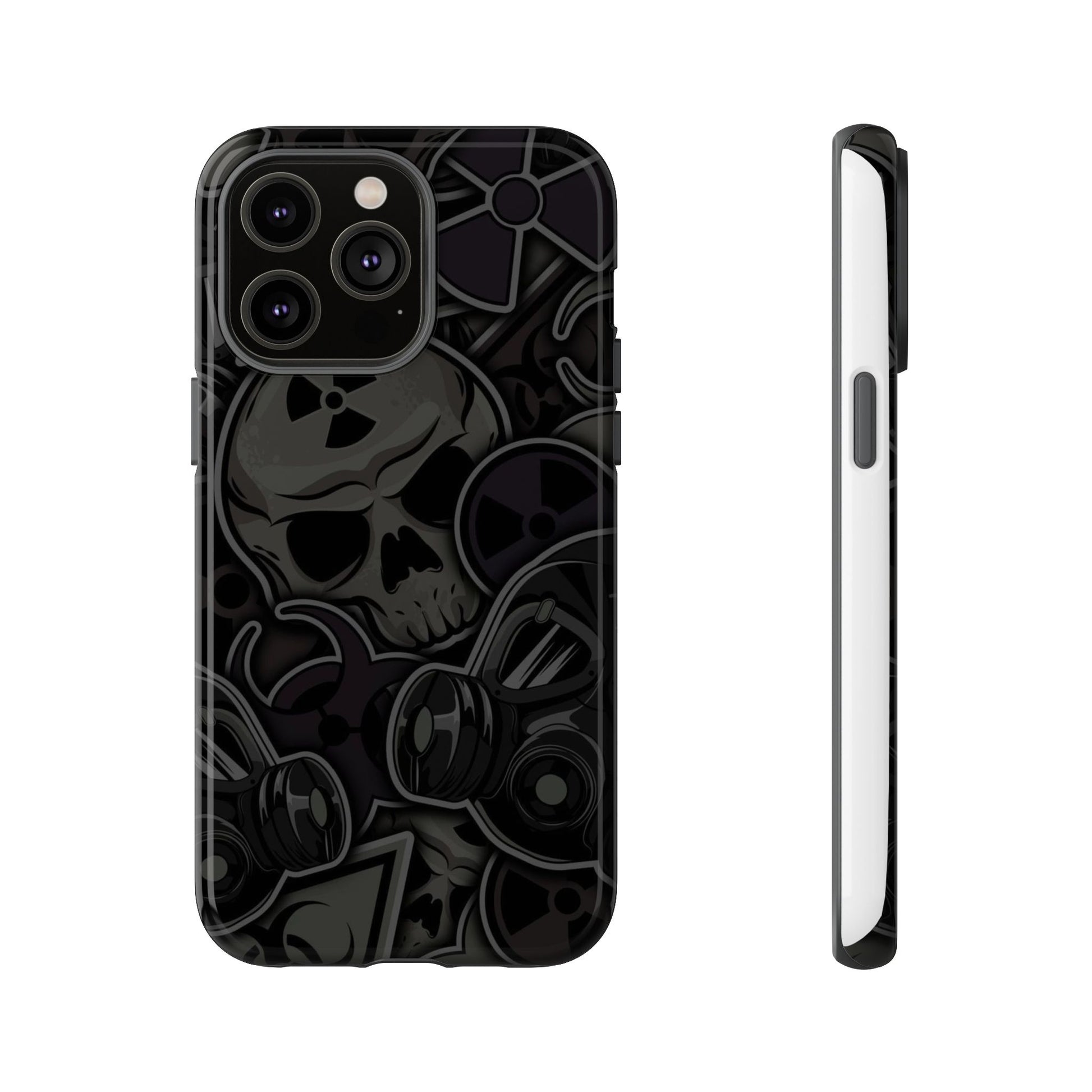 Tough Cases Phone Case, Edgy Skull Design Phone Cover, Gothic Cell Phone Shell