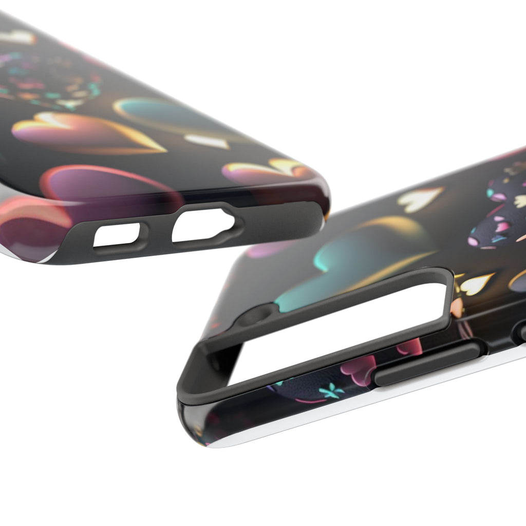 Floating Hearts Themed Tough Phone Cases for Iphones & Samsung Phones