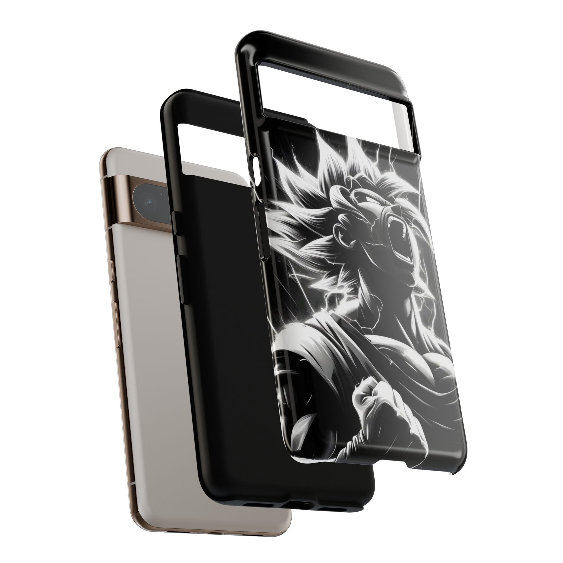 Anime Saiyan Rage Dragon ball Z Tough Cases for iPhones, Samsung, and Pixel
